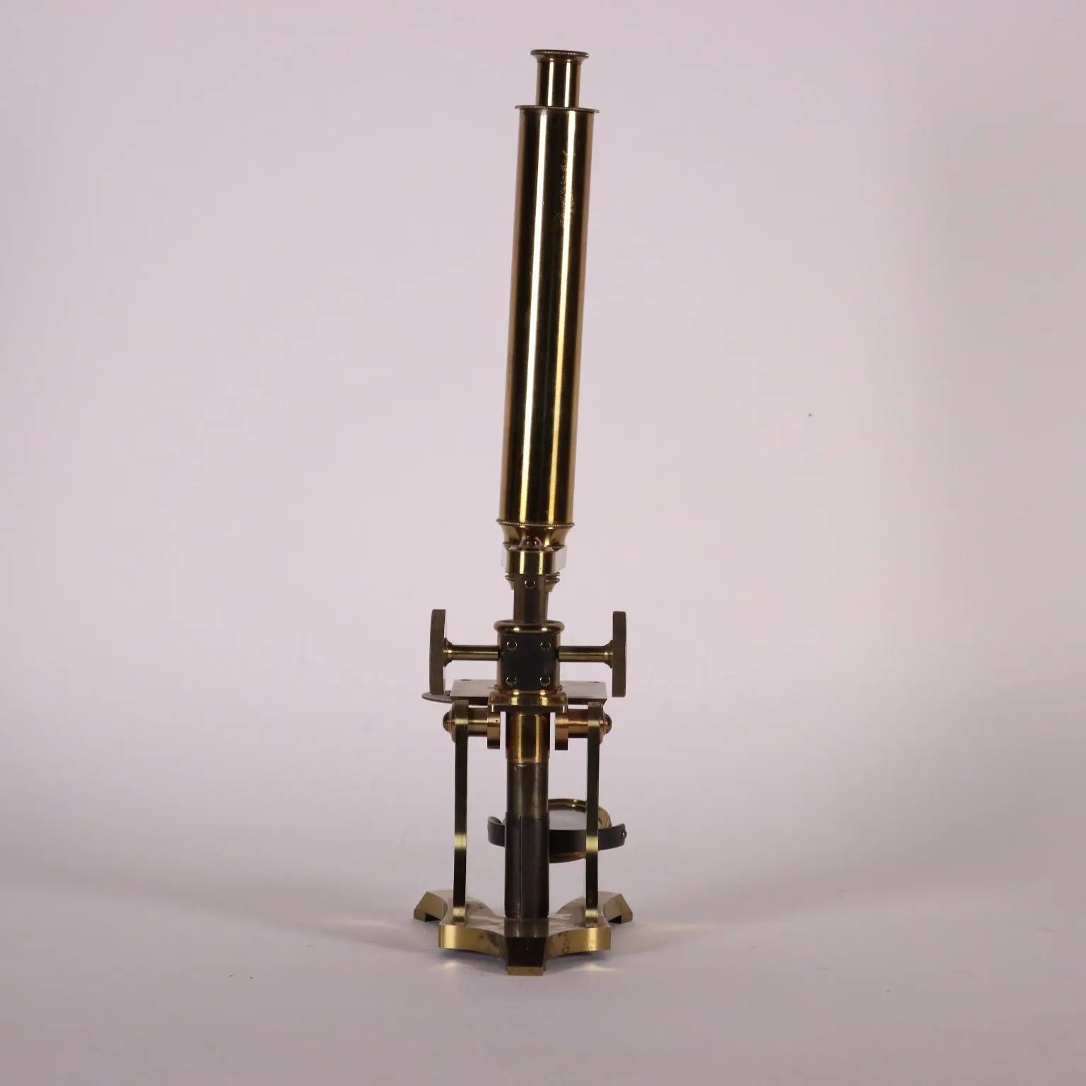 Brass Microscope England 19th Century - “F. W. Morgan Optician Manchester” | Antiques | Fancy Goods