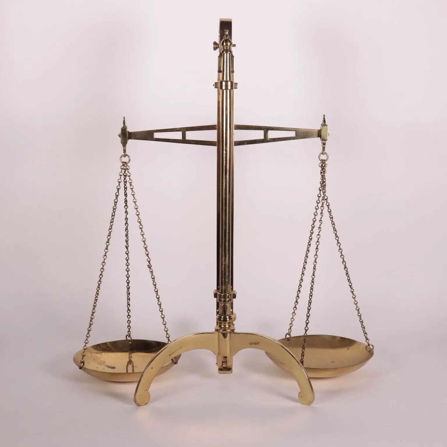 Doyle & Son London Borough Brass Victorian Scale 19th Century - Banker's Scale | Antiques | Fancy Goods