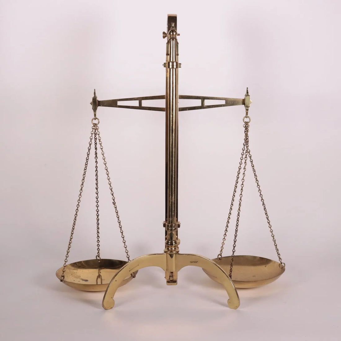 Doyle & Son London Borough Brass Victorian Scale 19th Century - Banker's Scale | Antiques | Fancy Goods