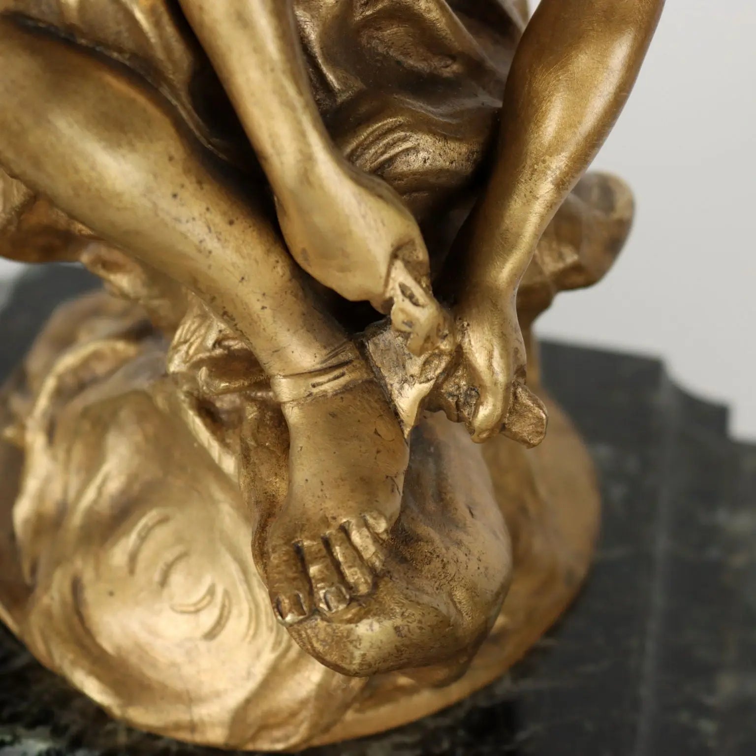 Inkwell by Jean-Marie Pigalle Bronze Marble France XIX Century | Antiques | Fancy Goods