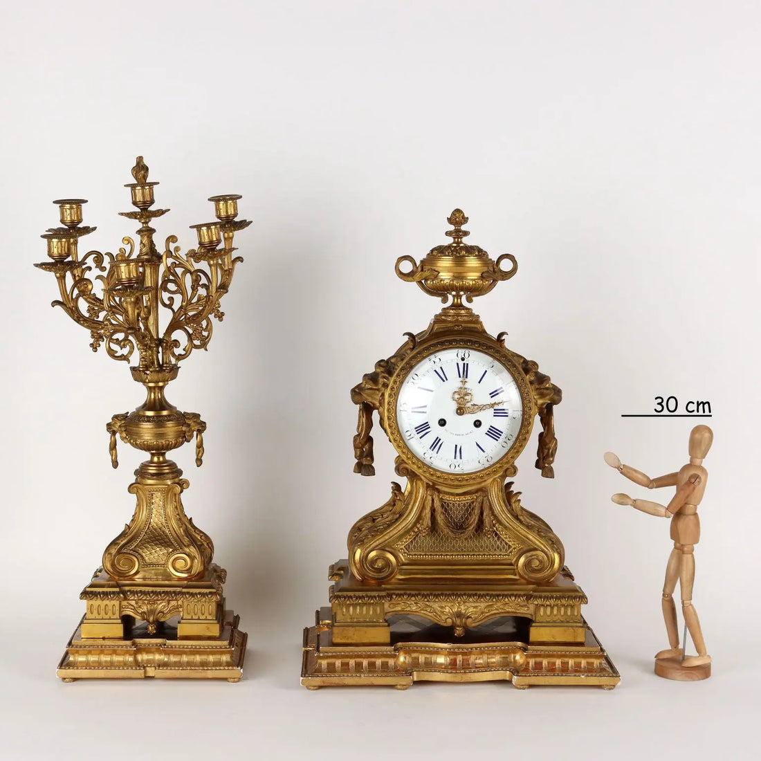 Triptych Clock G. Philippe Bronze France XIX Century | Antiques | Fancy Goods