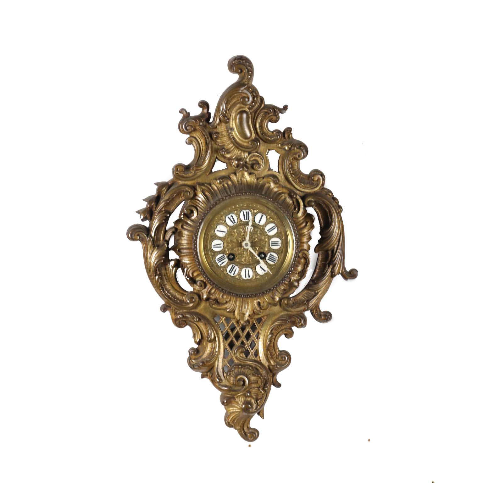 Rococo Style Wall Clock Bronze Italy XIX Century | Antiques  Fancy Goods
