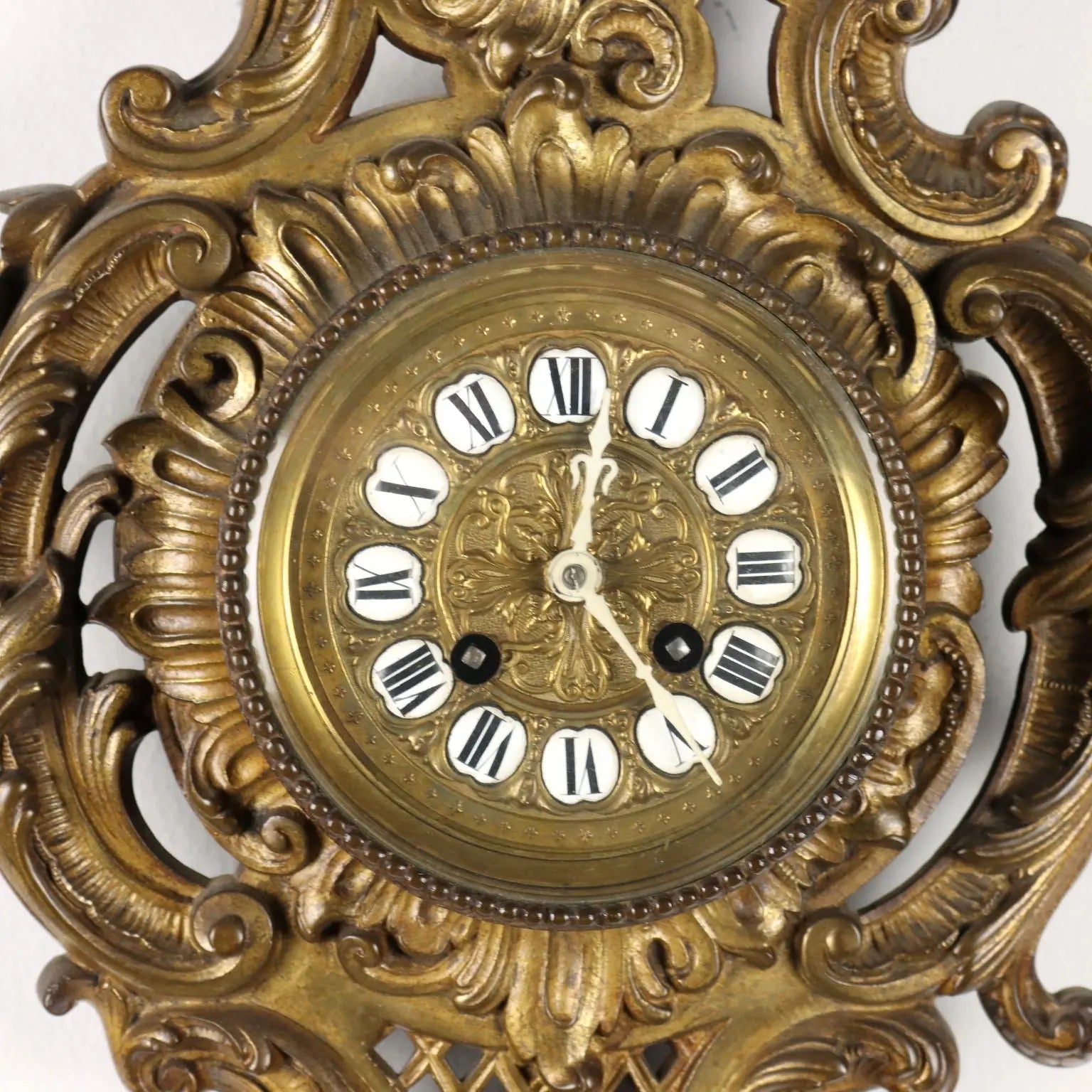 Rococo Style Wall Clock Bronze Italy XIX Century | Antiques | Fancy Goods