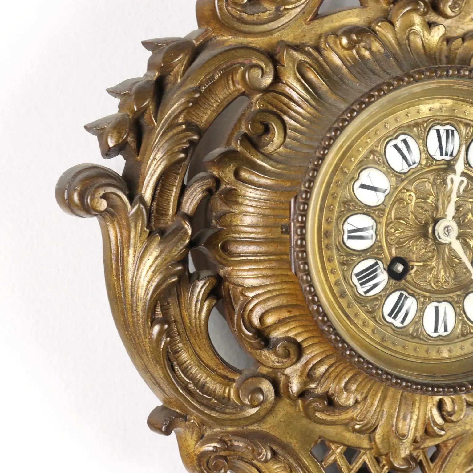 Rococo Style Wall Clock Bronze Italy XIX Century | Antiques | Fancy Goods