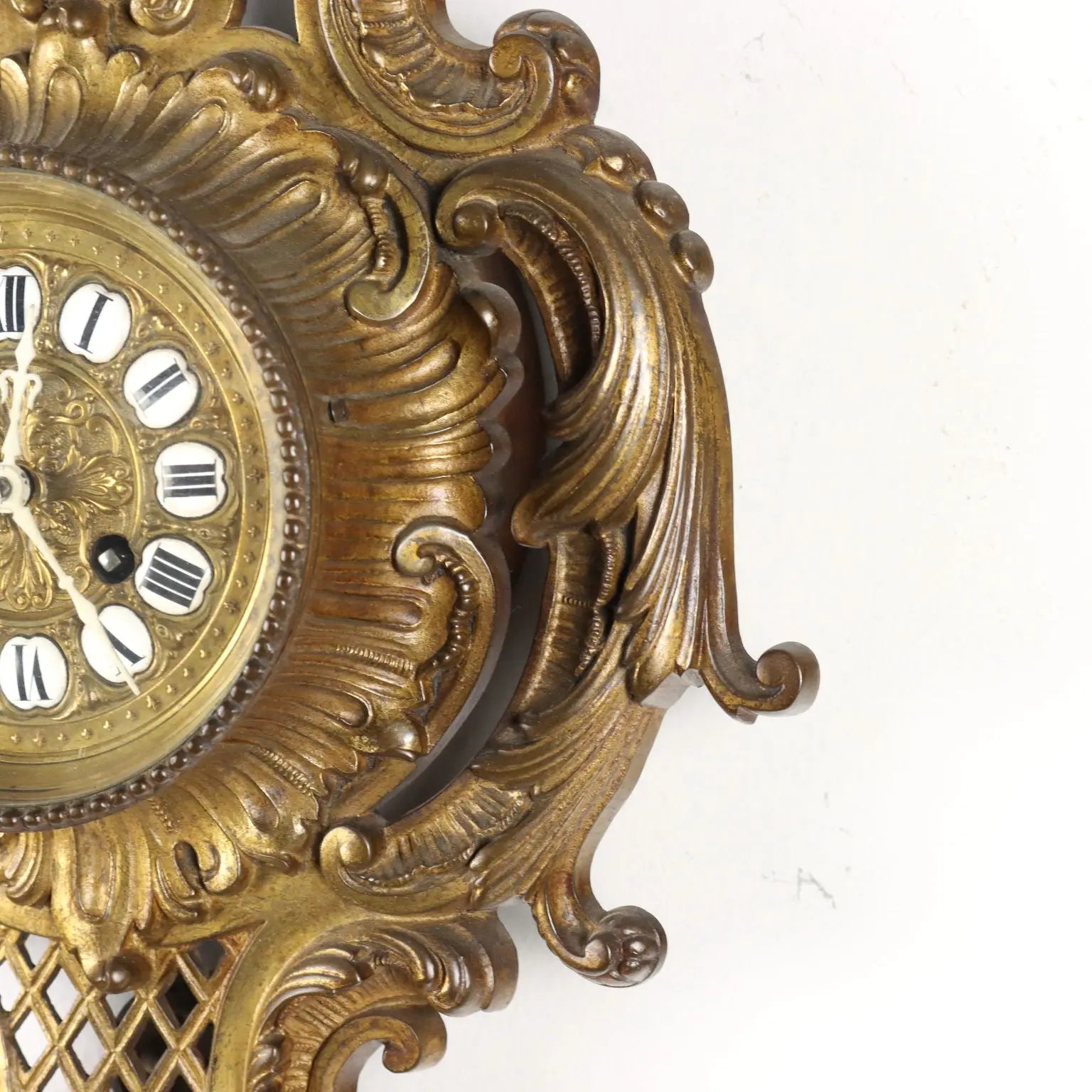 Rococo Style Wall Clock Bronze Italy XIX Century | Antiques | Fancy Goods