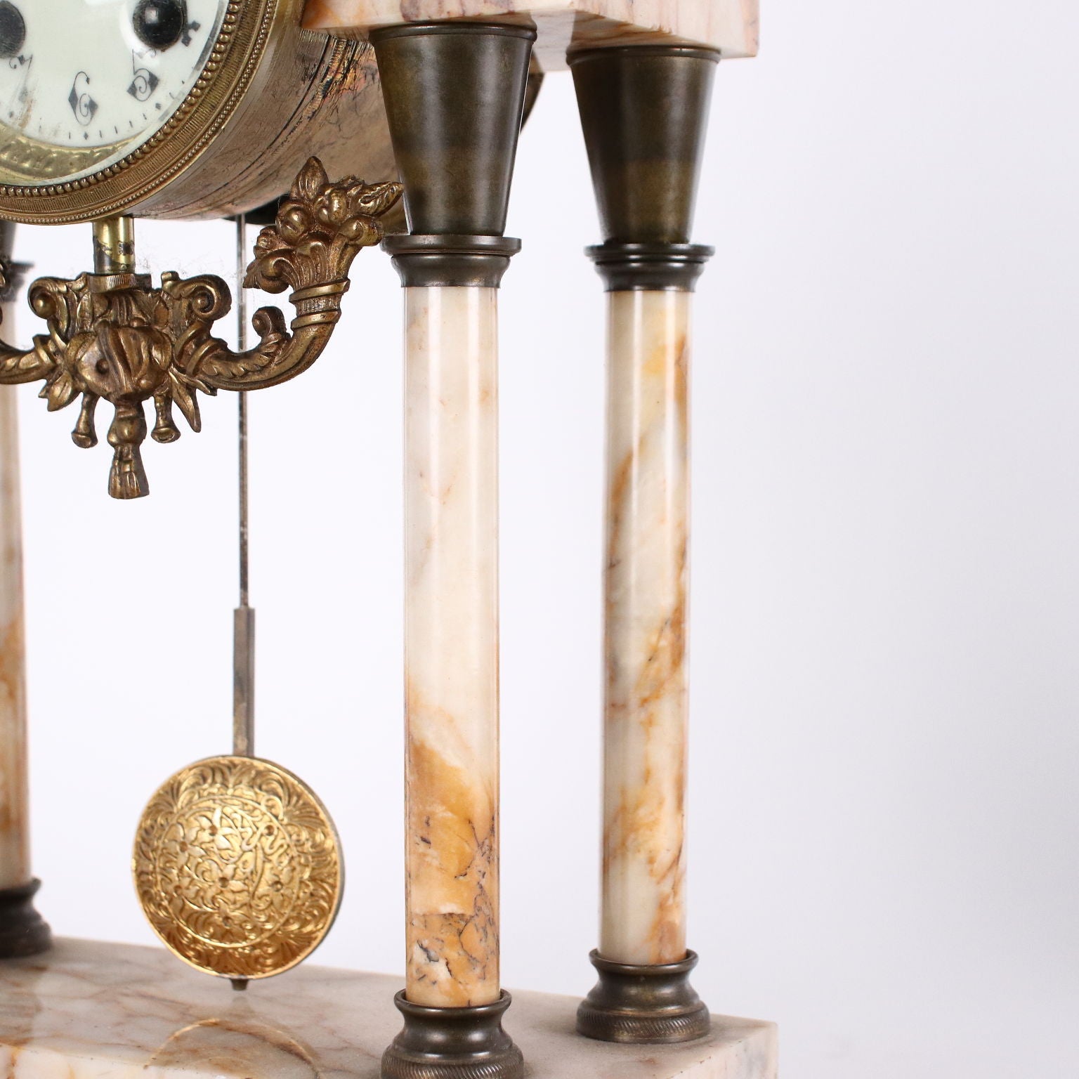 Antique Triptych Marble and Bronze Clock France XIX Century - France Second half of the 19th century | Antiques  Fancy Goods