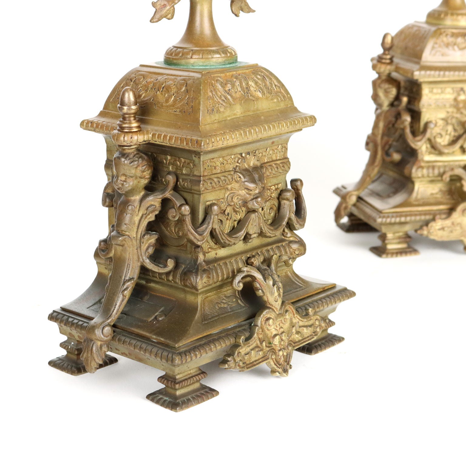Triptych Clock Bronze France XIX Century - France Last Fourth 19th Century | Antiques  Fancy Goods