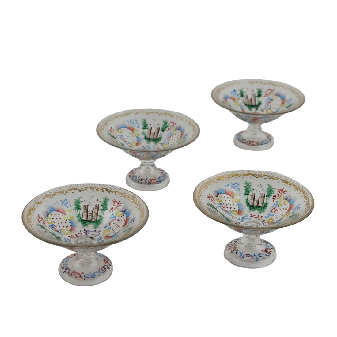 Group of 4 Glass Goblets Central Europe XX Century - Europe, Early XX Century | Antiques  Fancy Goods