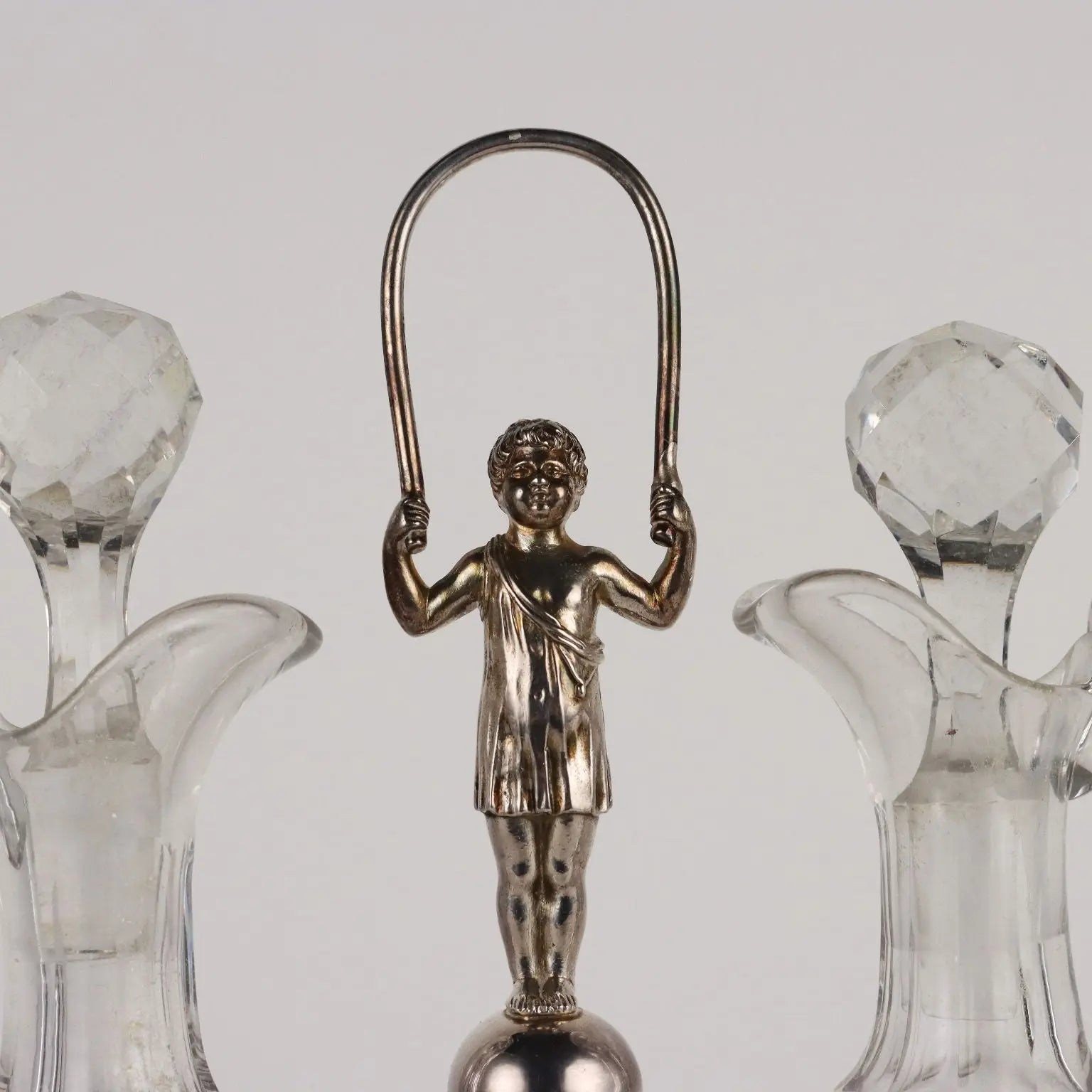 Ancient Vinegar Bottle Dupezard Paris '800 Embossed Silver Crystal - Paris 1809-1819 | Antiques  Fancy Goods