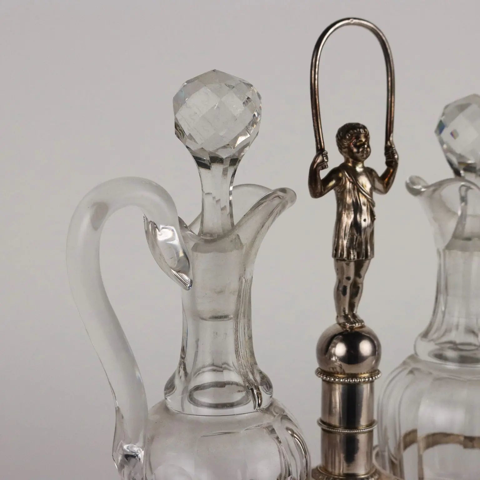 Ancient Vinegar Bottle Dupezard Paris '800 Embossed Silver Crystal - Paris 1809-1819 | Antiques  Fancy Goods