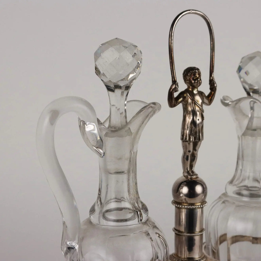 Ancient Vinegar Bottle Dupezard Paris '800 Embossed Silver Crystal - Paris 1809-1819 | Antiques  Fancy Goods