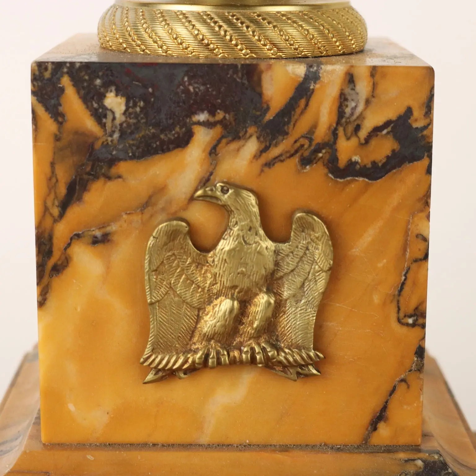 Inkwell in Yellow Marble and Gilded Bronze Italy XIX Century - Italy, Late XIX Century | Antiques | Fancy Goods