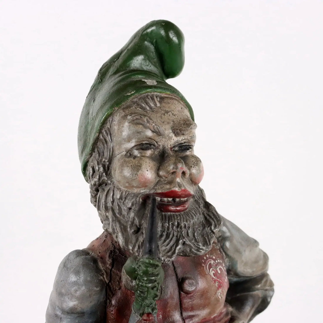 Ancient Statue Garden Dwarf N. Malerbi Italy '900 Painted Concrete - Italy Mid 1900s approx | Antiques | Fancy Goods