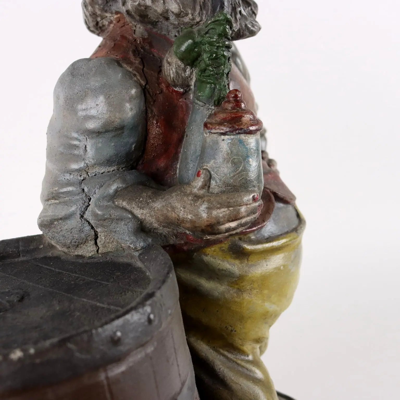 Ancient Statue Garden Dwarf N. Malerbi Italy '900 Painted Concrete - Italy Mid 1900s approx | Antiques | Fancy Goods