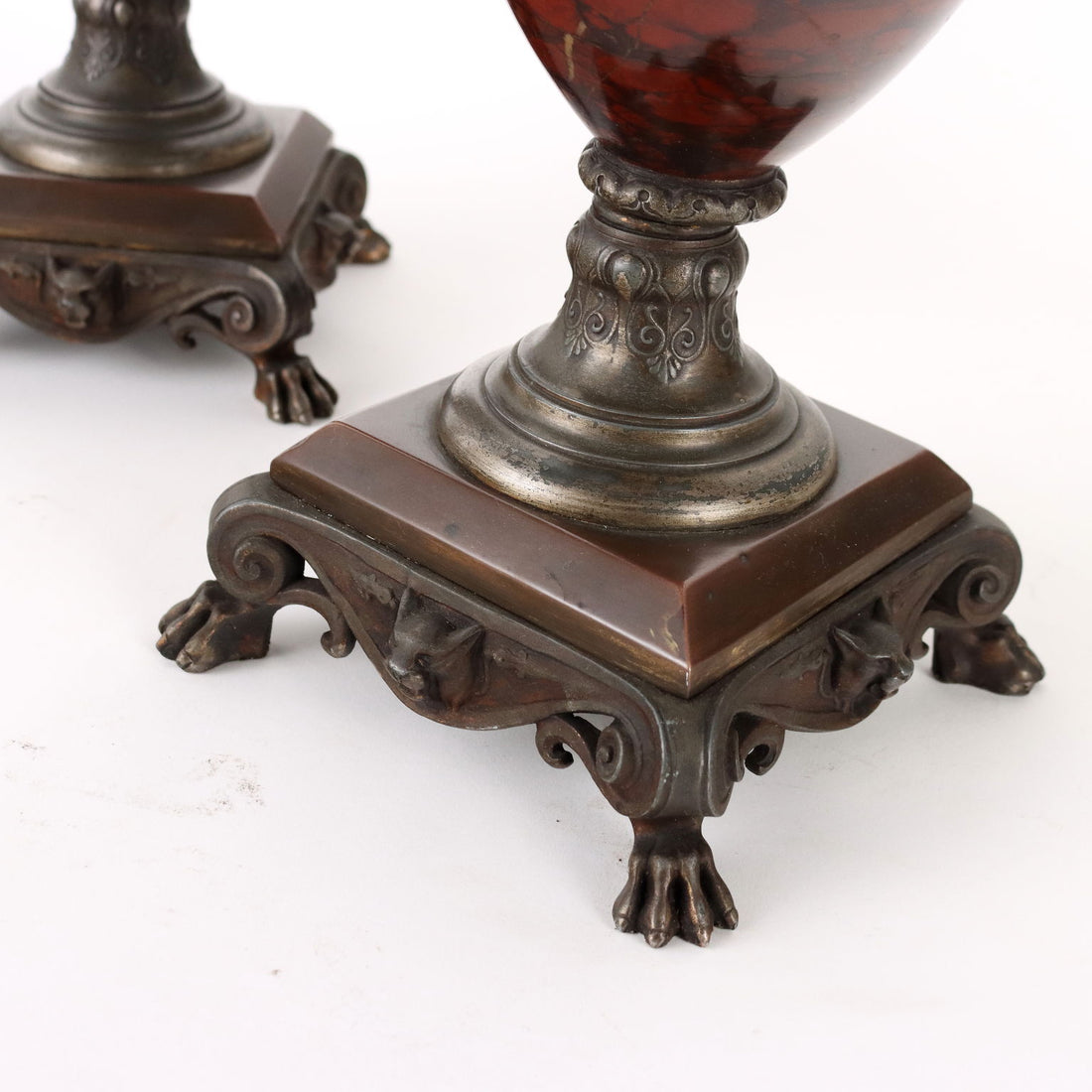 Pair of Vases Rouge Griotte Marble France XIX Century - France, Late XIX Century | Antiques  Fancy Goods