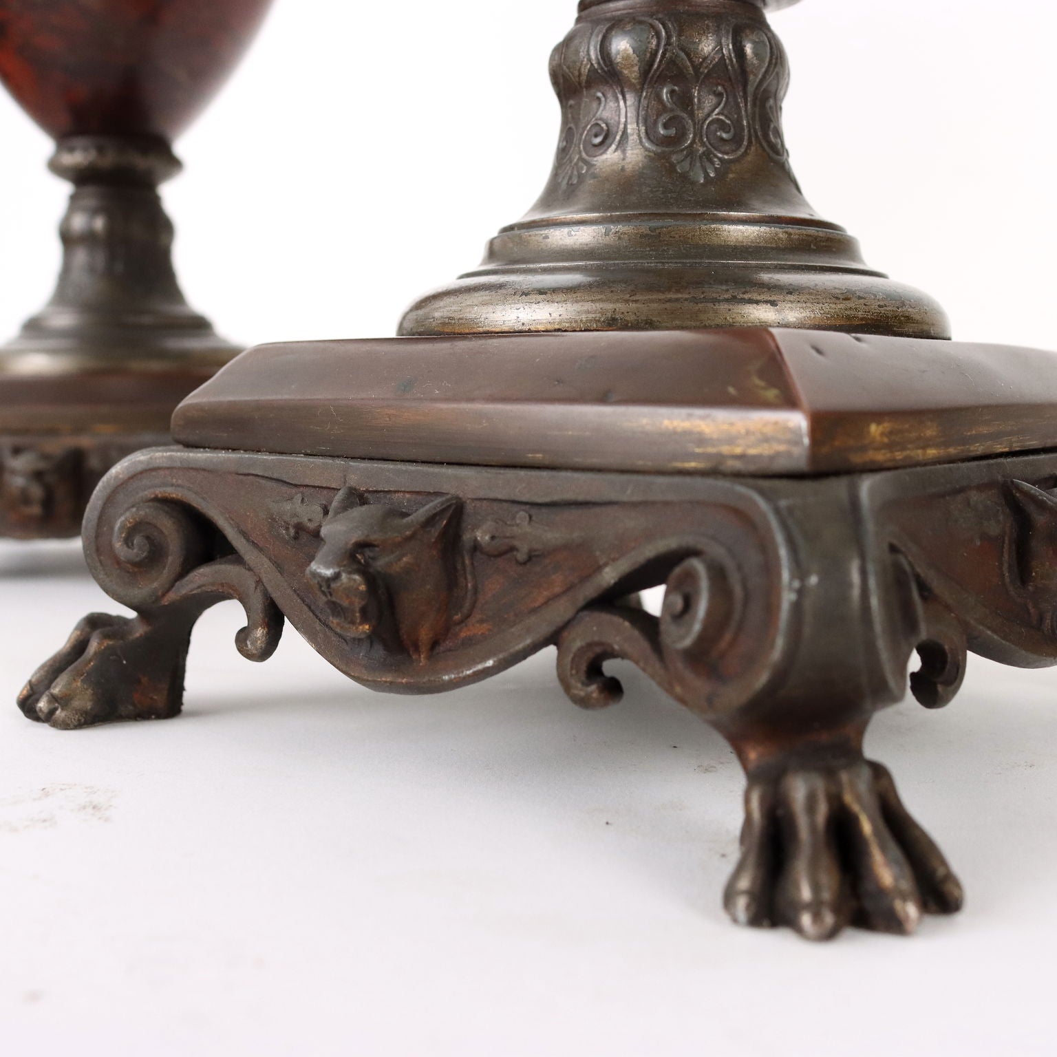 Pair of Vases Rouge Griotte Marble France XIX Century - France, Late XIX Century | Antiques  Fancy Goods