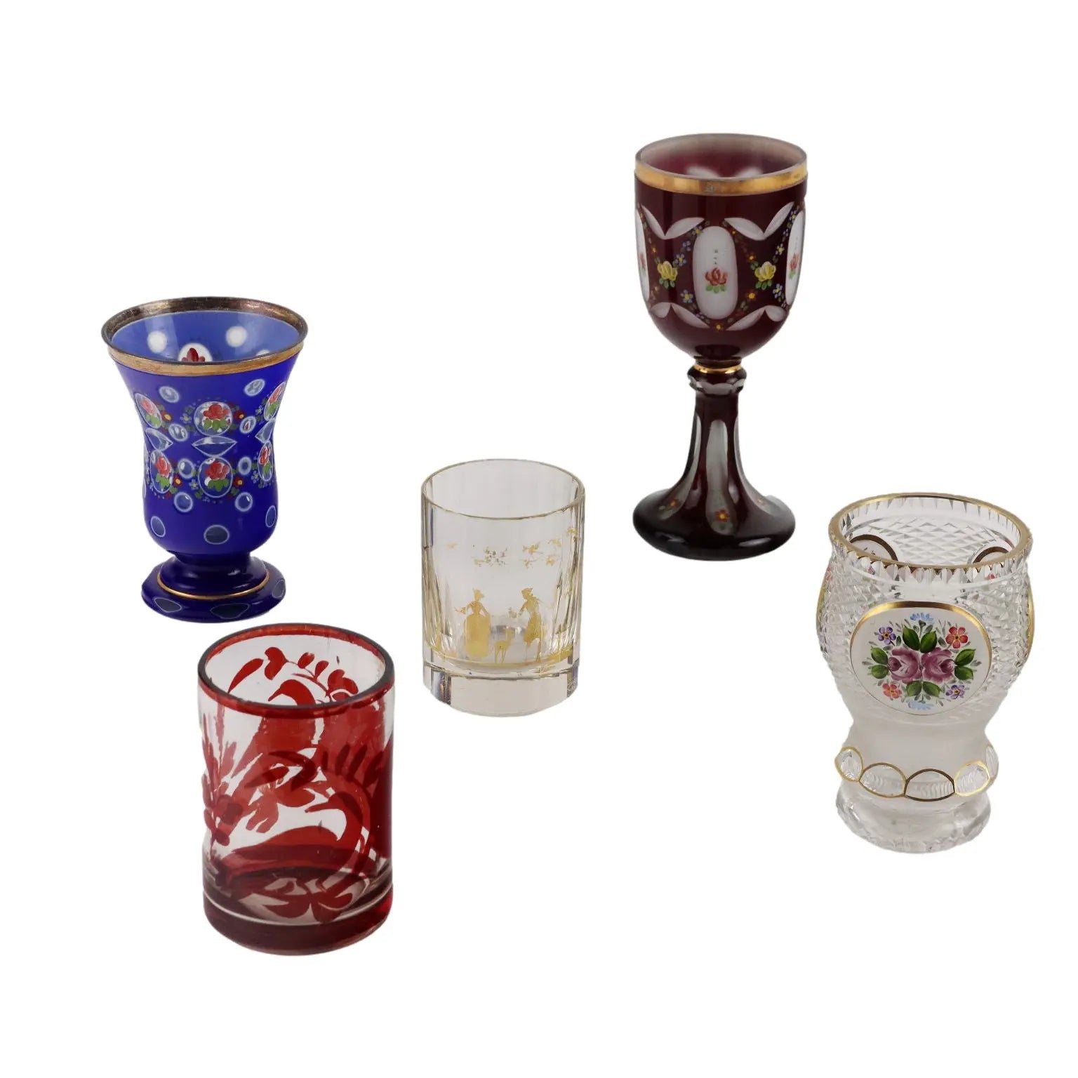 Group of 5 Glasses Europe XIX-XX Century - Europe, XIX-XX Century | Antiques | Fancy Goods
