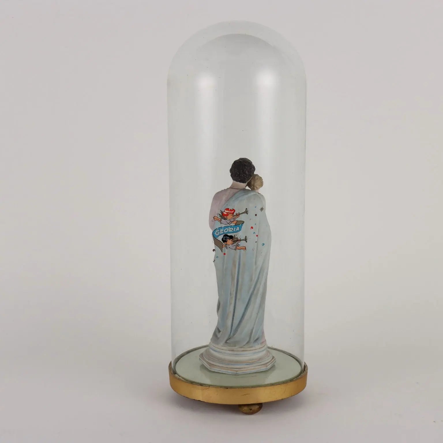 Ancient Sculpture St. Joseph in Case Italy '900 Colored Porcelain - Italy, Early XX Century | Antiques | Fancy Goods