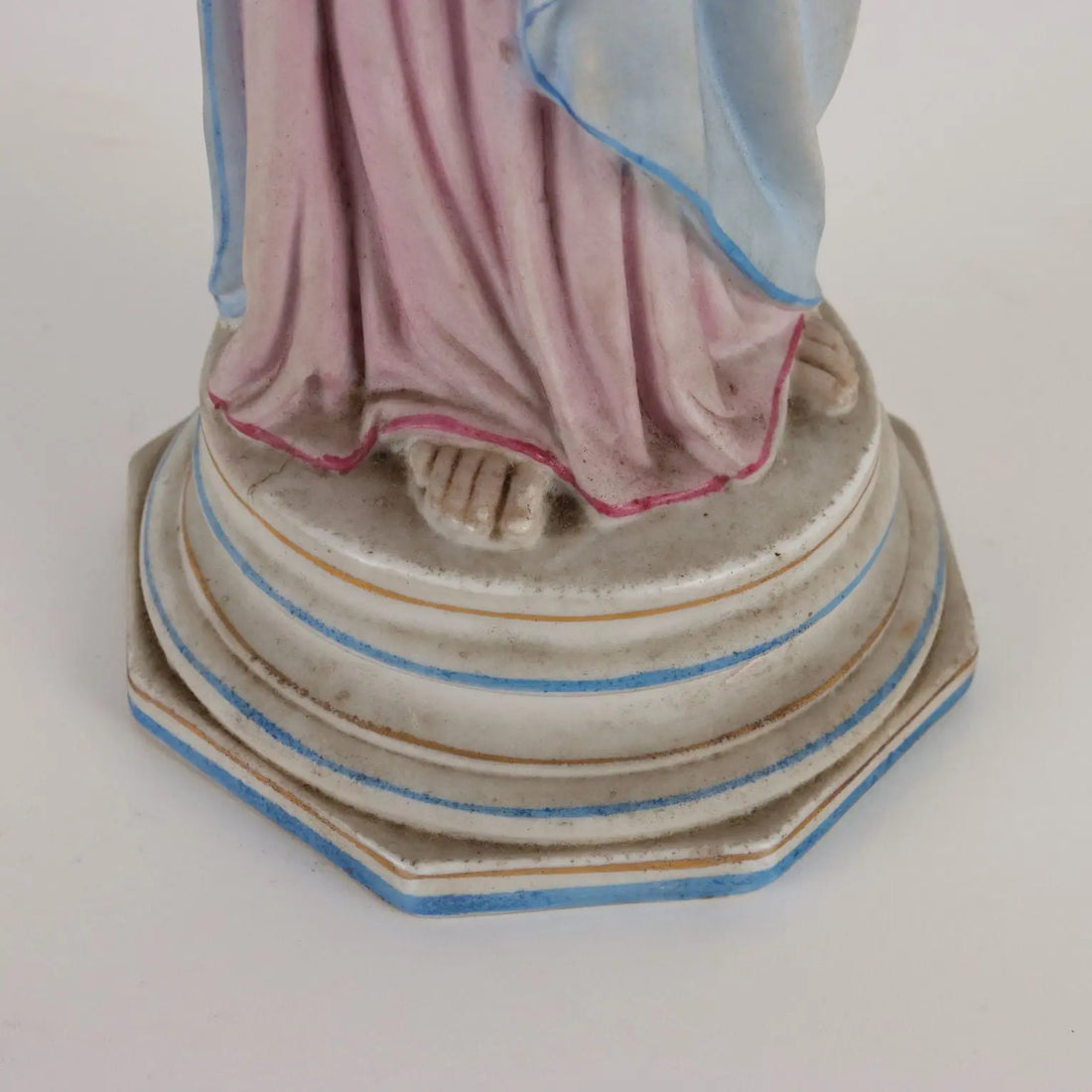 Ancient Sculpture St. Joseph in Case Italy '900 Colored Porcelain - Italy, Early XX Century | Antiques | Fancy Goods