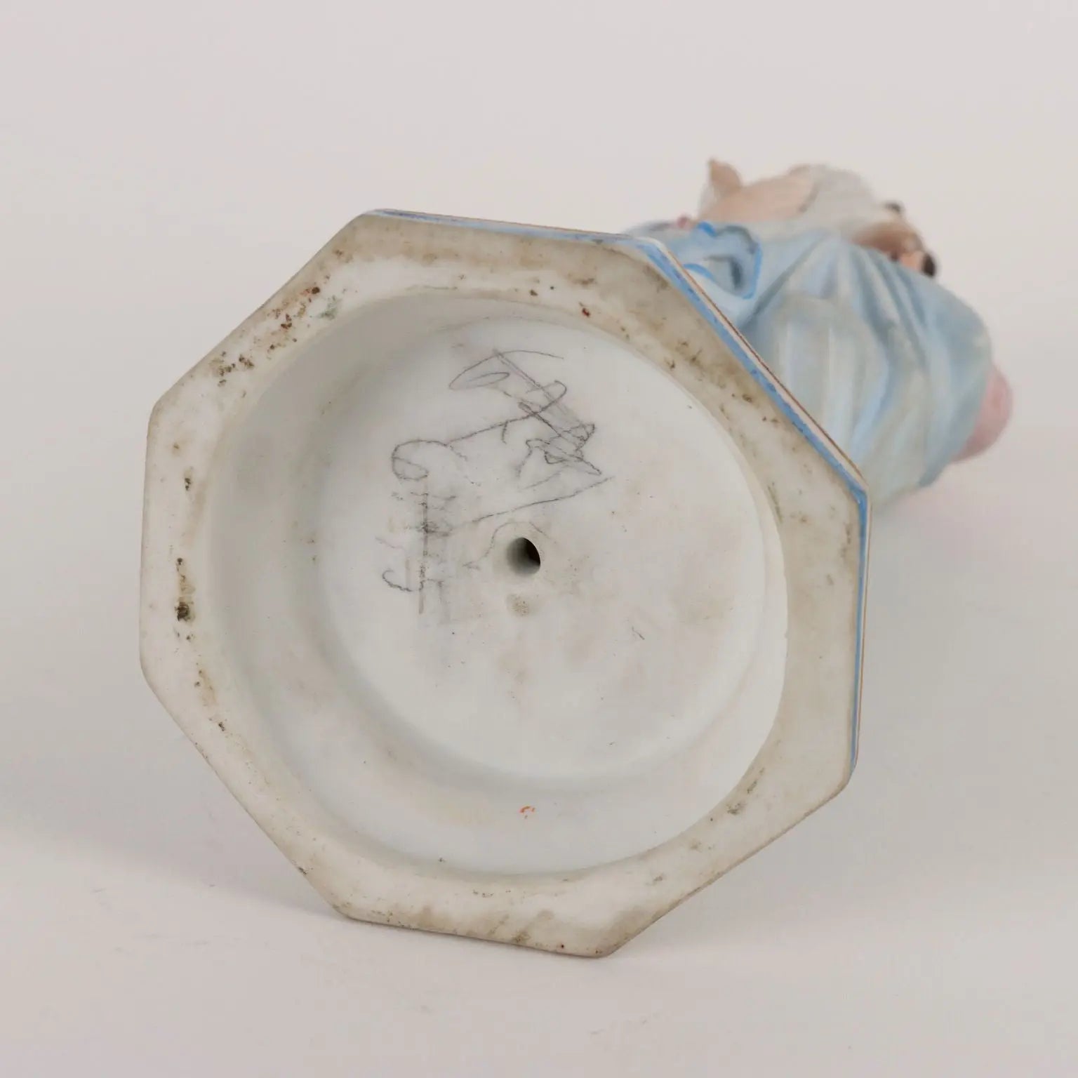 Ancient Sculpture St. Joseph in Case Italy '900 Colored Porcelain - Italy, Early XX Century | Antiques | Fancy Goods