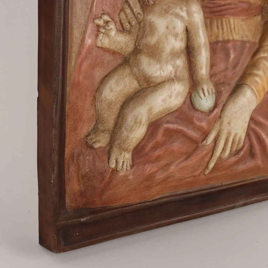 Ancient Sculpture Virgin Mary Italy '900 Painting Bas-Relief Plaster - Italy, XX Century | Antiques | Fancy Goods
