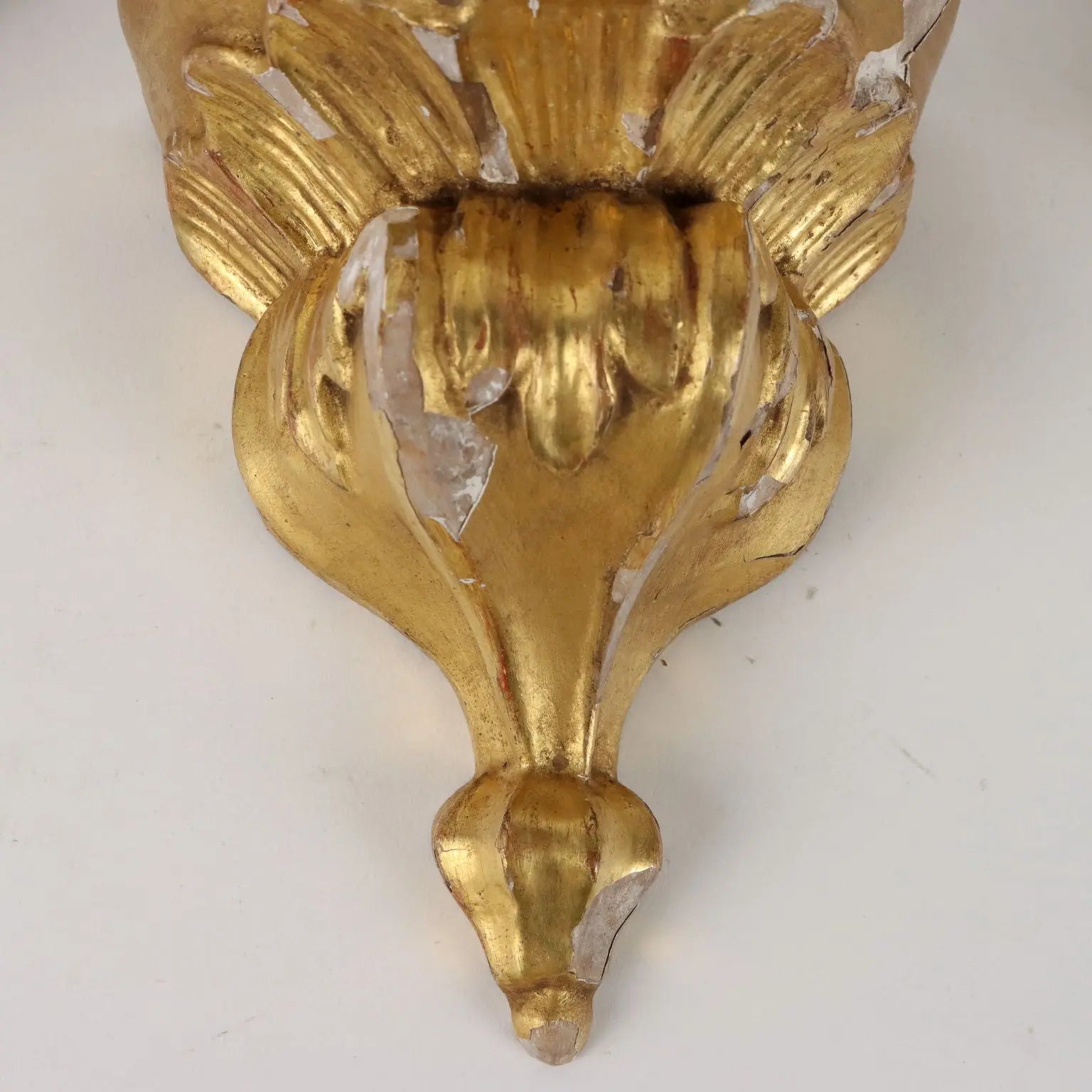 Group of 3 Ancient Shelves '800 Carved and Gilded Wood Fake Marble - Italy, XIX Century | Antiques | Fancy Goods