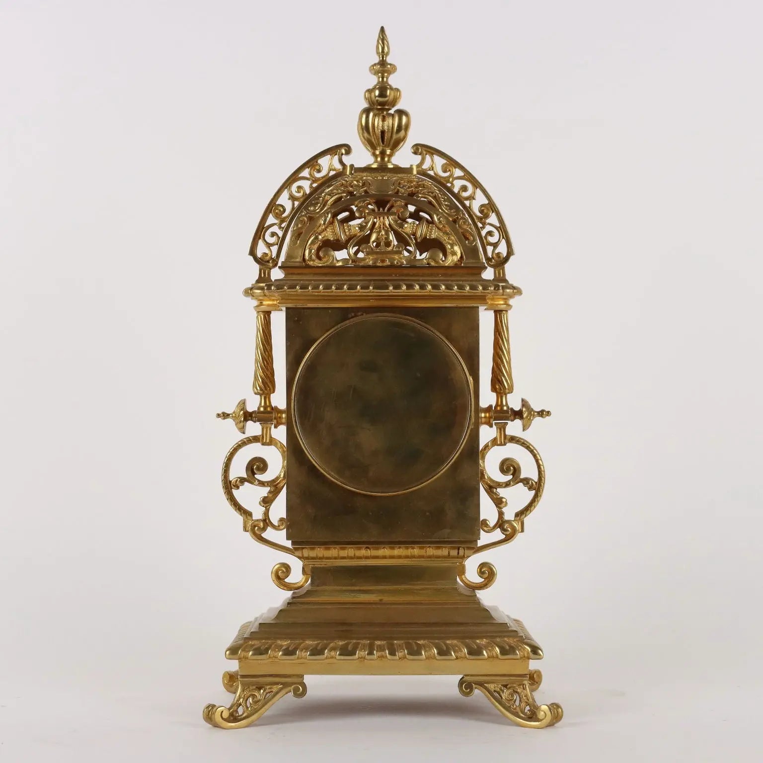 Tryptich Ancient Clock Eclectism '800 Gilded Bronze Plants Motifs - France, Eclecticism (1870-1890) | Antiques | Fancy Goods