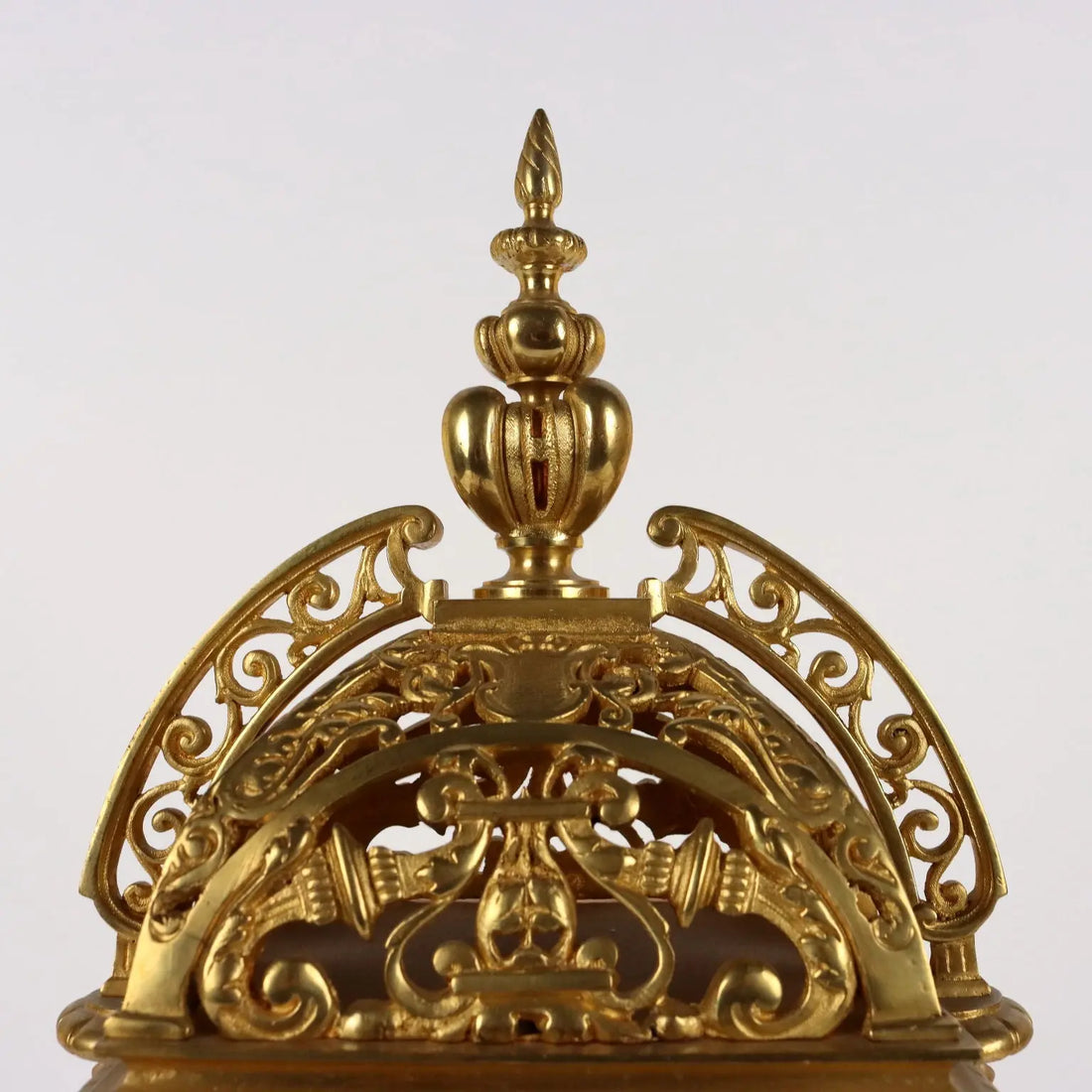 Tryptich Ancient Clock Eclectism '800 Gilded Bronze Plants Motifs - France, Eclecticism (1870-1890) | Antiques | Fancy Goods