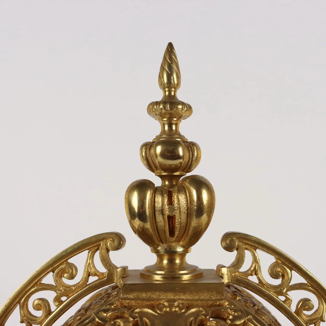 Tryptich Ancient Clock Eclectism '800 Gilded Bronze Plants Motifs - France, Eclecticism (1870-1890) | Antiques | Fancy Goods