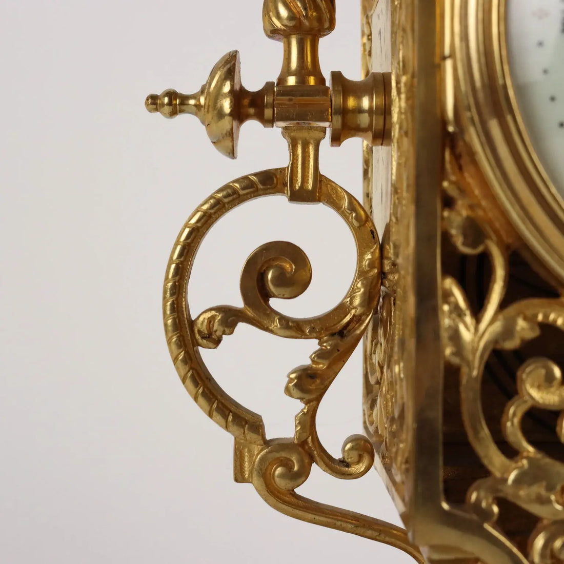 Tryptich Ancient Clock Eclectism '800 Gilded Bronze Plants Motifs - France, Eclecticism (1870-1890) | Antiques | Fancy Goods