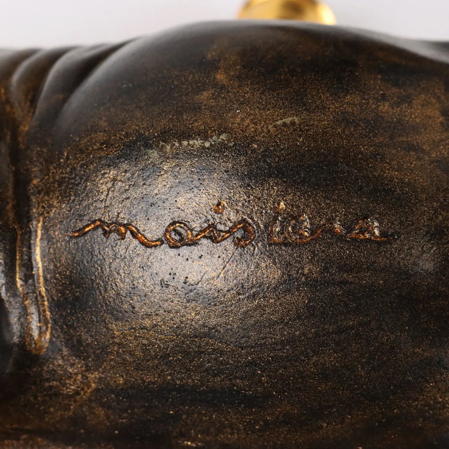 Pair of Rhinoceroses Candle-Holder J. Luc Maisiere '900 Plaster - France, XX-XXI Century | Antiques | Fancy Goods