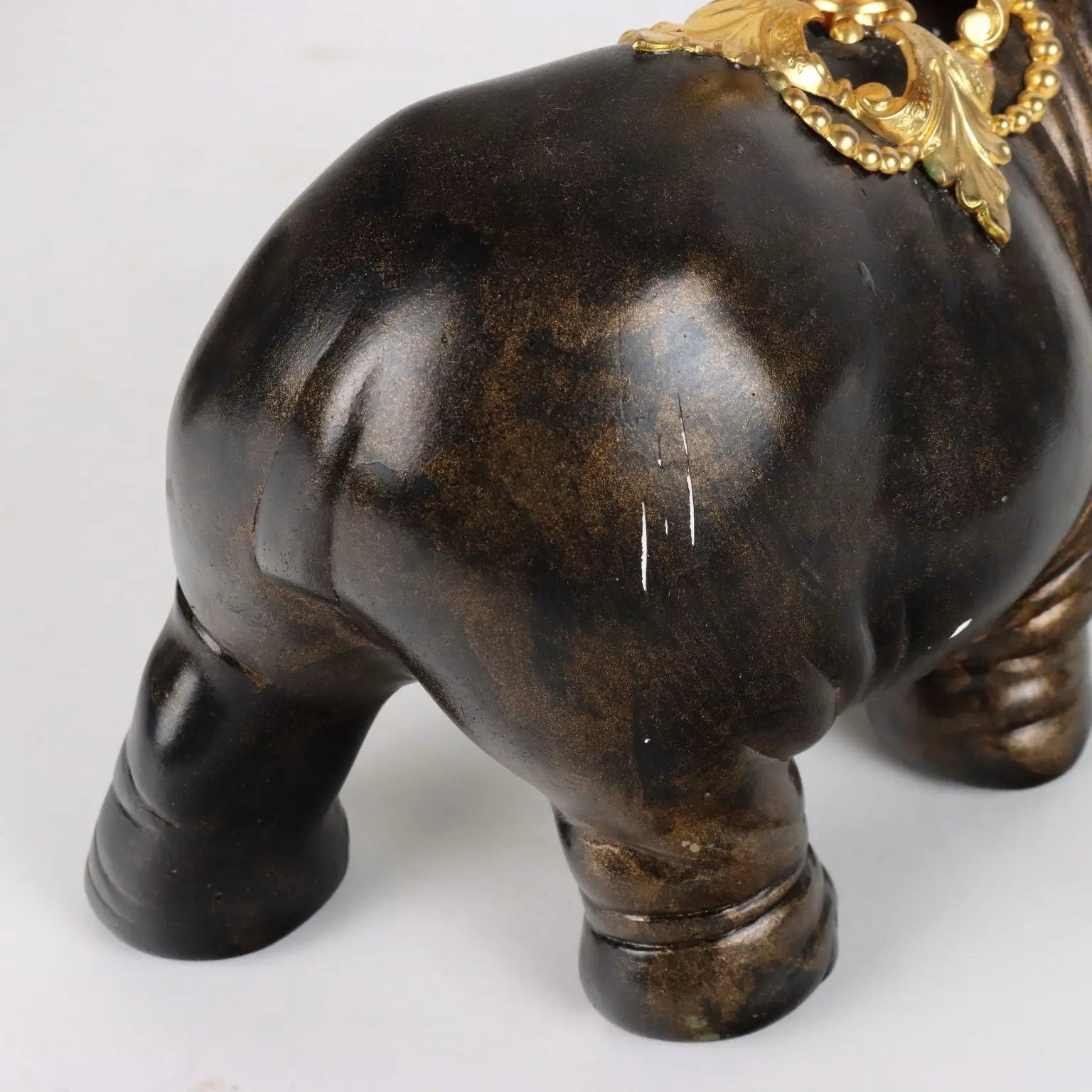 Pair of Rhinoceroses Candle-Holder J. Luc Maisiere '900 Plaster - France, XX-XXI Century | Antiques | Fancy Goods