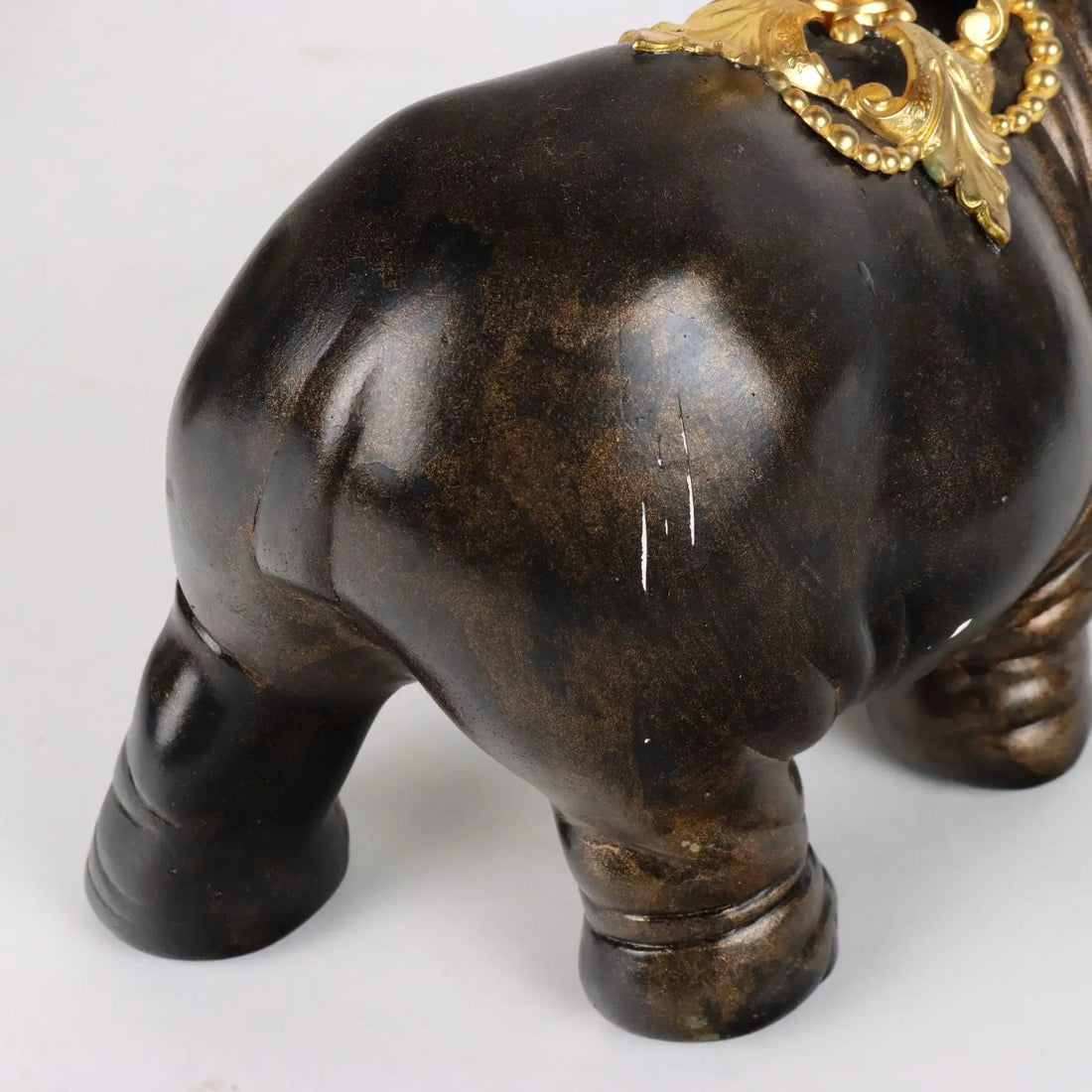 Pair of Rhinoceroses Candle-Holder J. Luc Maisiere '900 Plaster - France, XX-XXI Century | Antiques | Fancy Goods