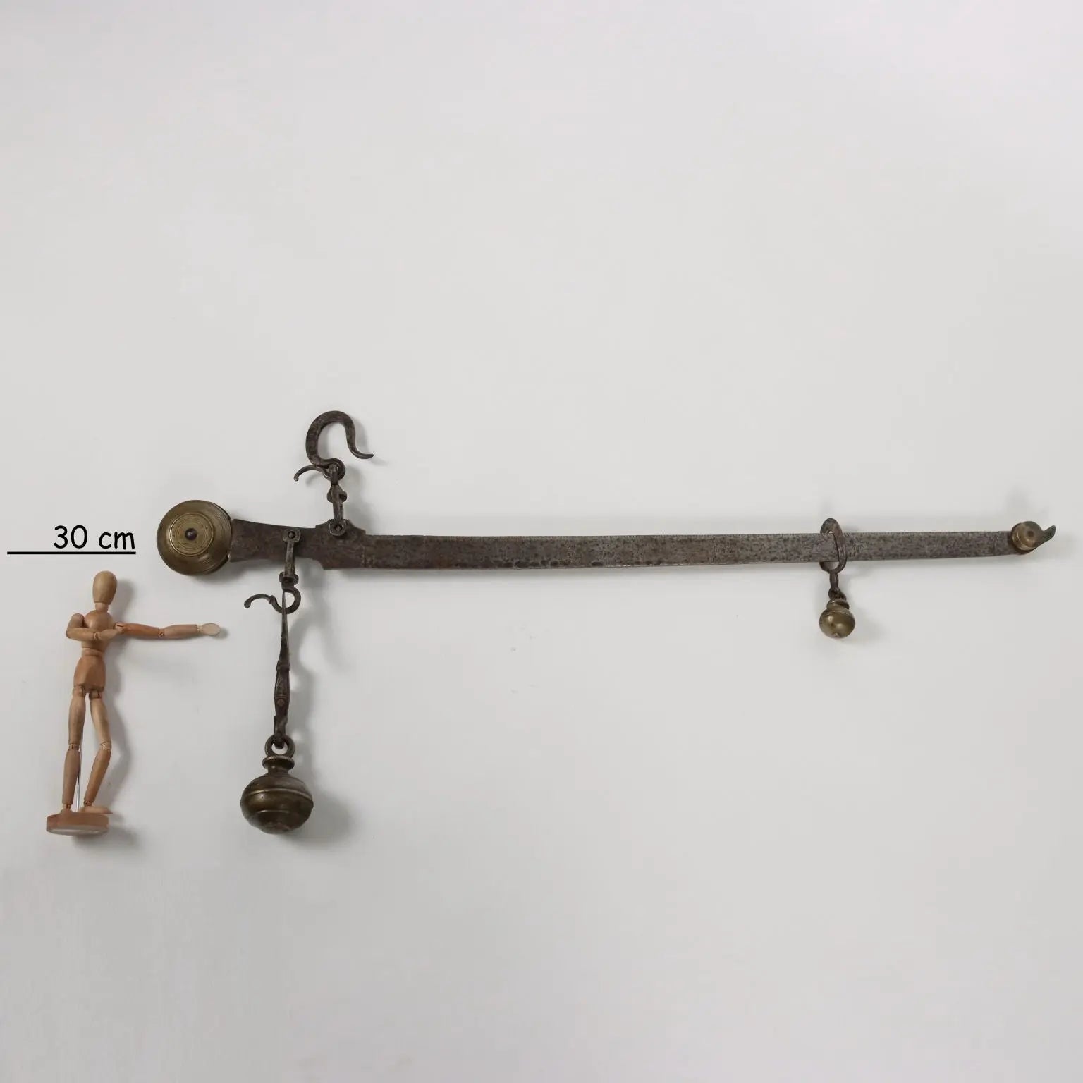Ancient Steelyard Balance 1880 Solid Iron Bronze Objects - Northern Italy, 1880 ca. | Antiques | Fancy Goods
