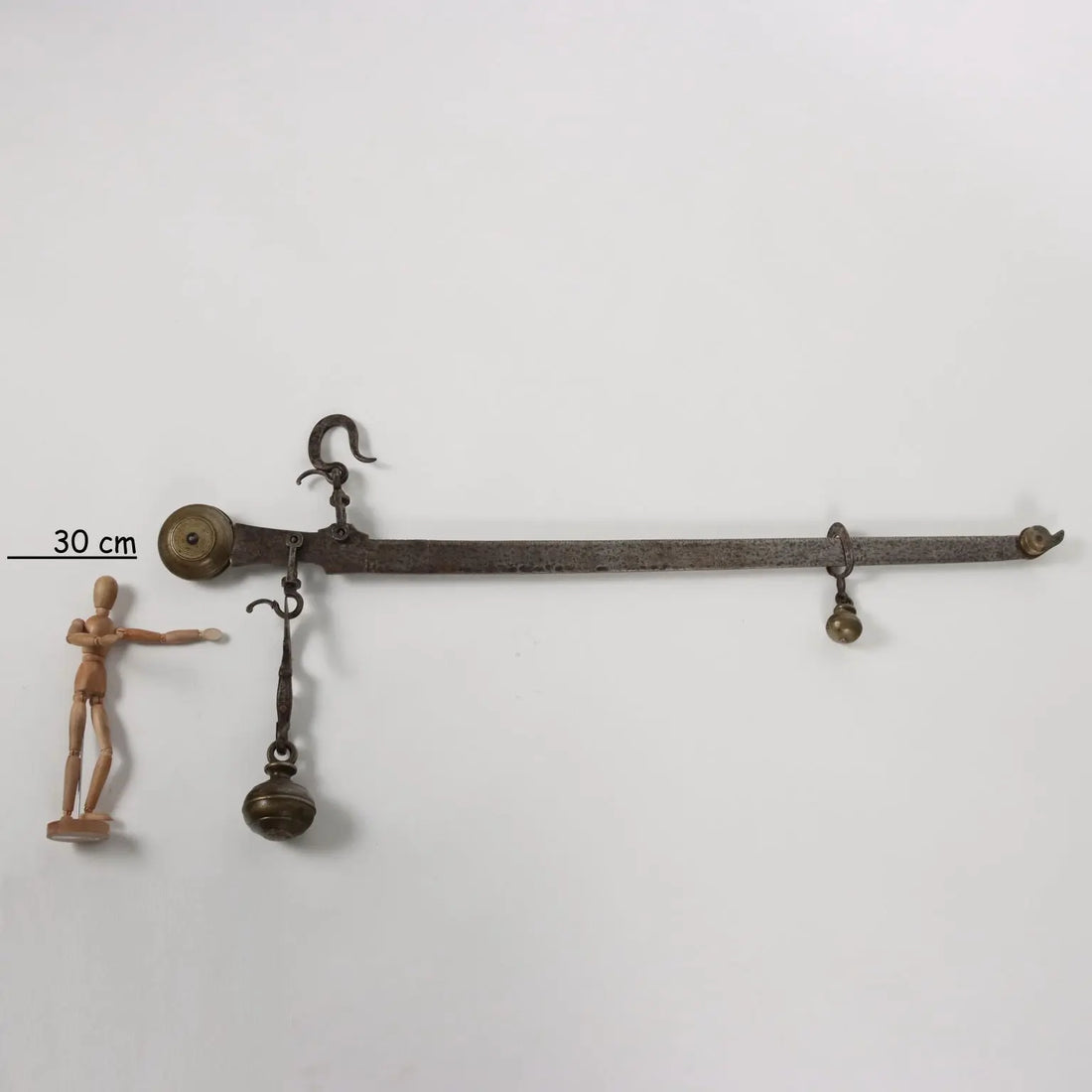 Ancient Steelyard Balance 1880 Solid Iron Bronze Objects - Northern Italy, 1880 ca. | Antiques | Fancy Goods