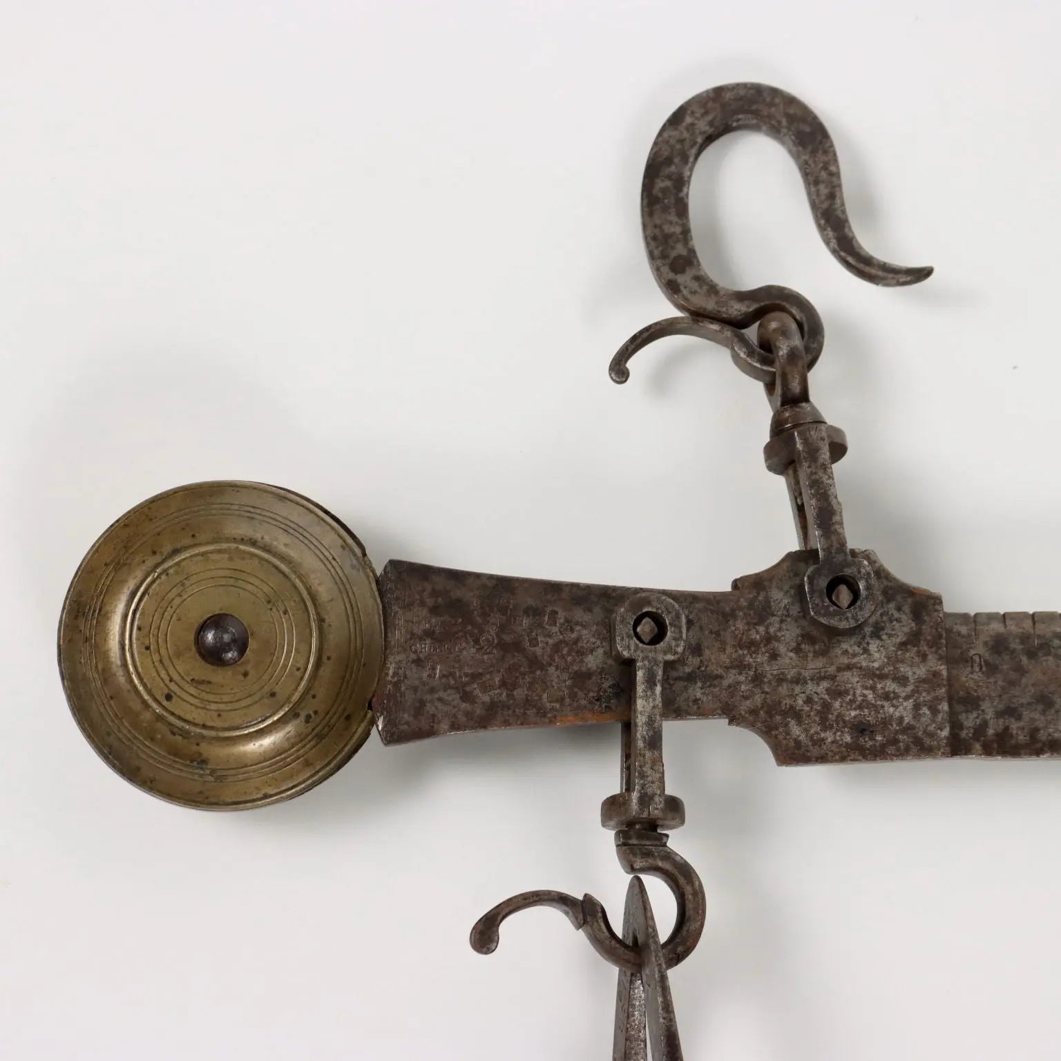 Ancient Steelyard Balance 1880 Solid Iron Bronze Objects - Northern Italy, 1880 ca. | Antiques | Fancy Goods