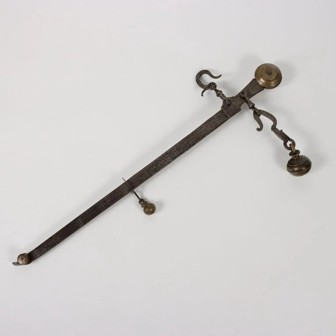 Ancient Steelyard Balance 1880 Solid Iron Bronze Objects - Northern Italy, 1880 ca. | Antiques | Fancy Goods