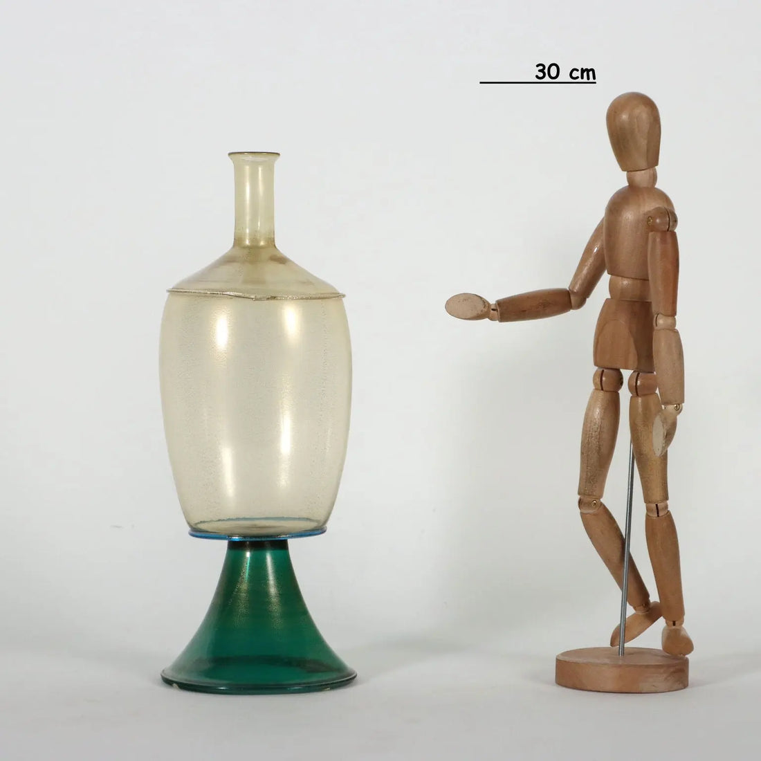 Ancient Bottle Y. Ohira for De Majo 1987 Murano Blown Glass