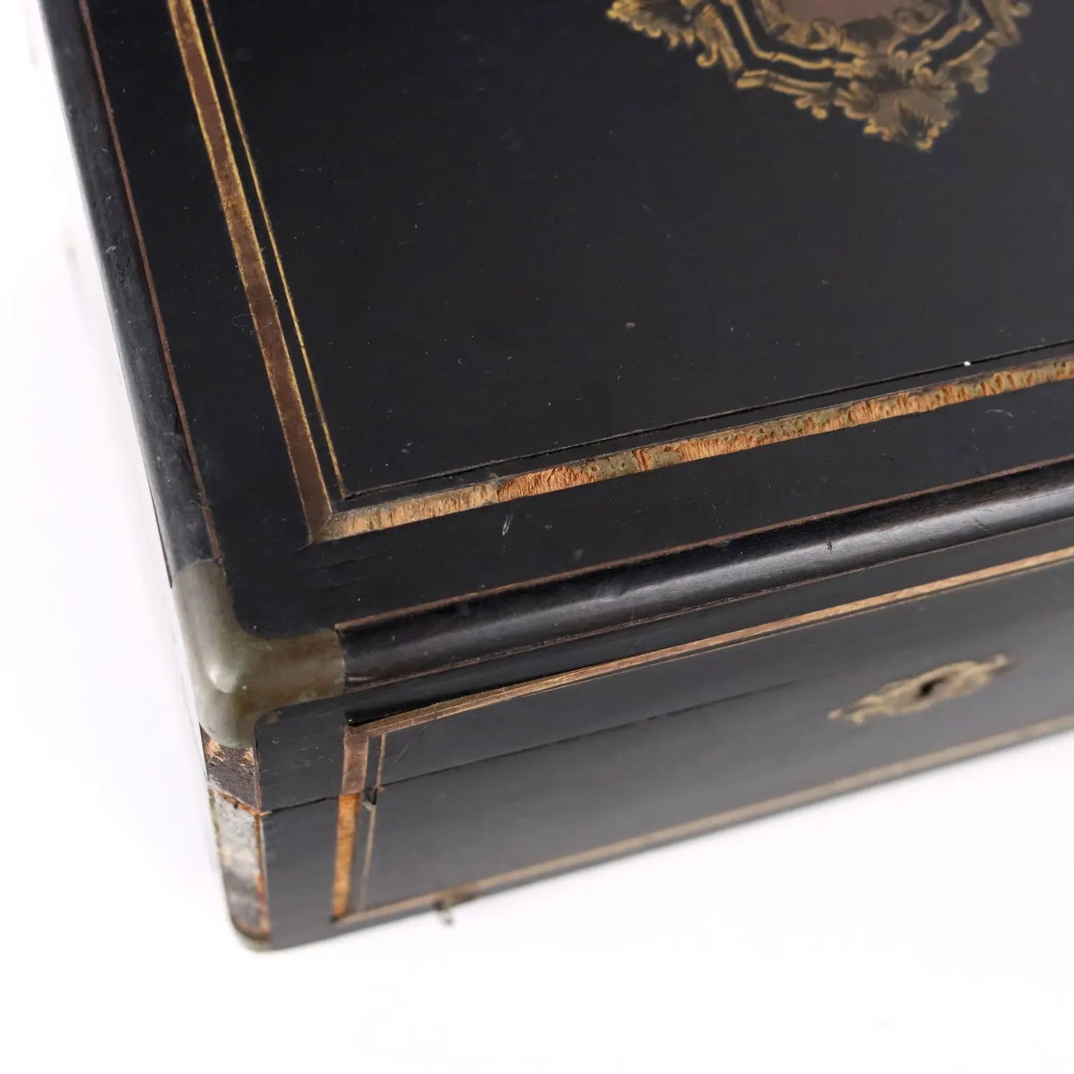 Ancient Sewing Box Last Quarter of the XIX Century Ebony Wood Veneer - France Last Quarter 19th Century | Antiques | Fancy Goods