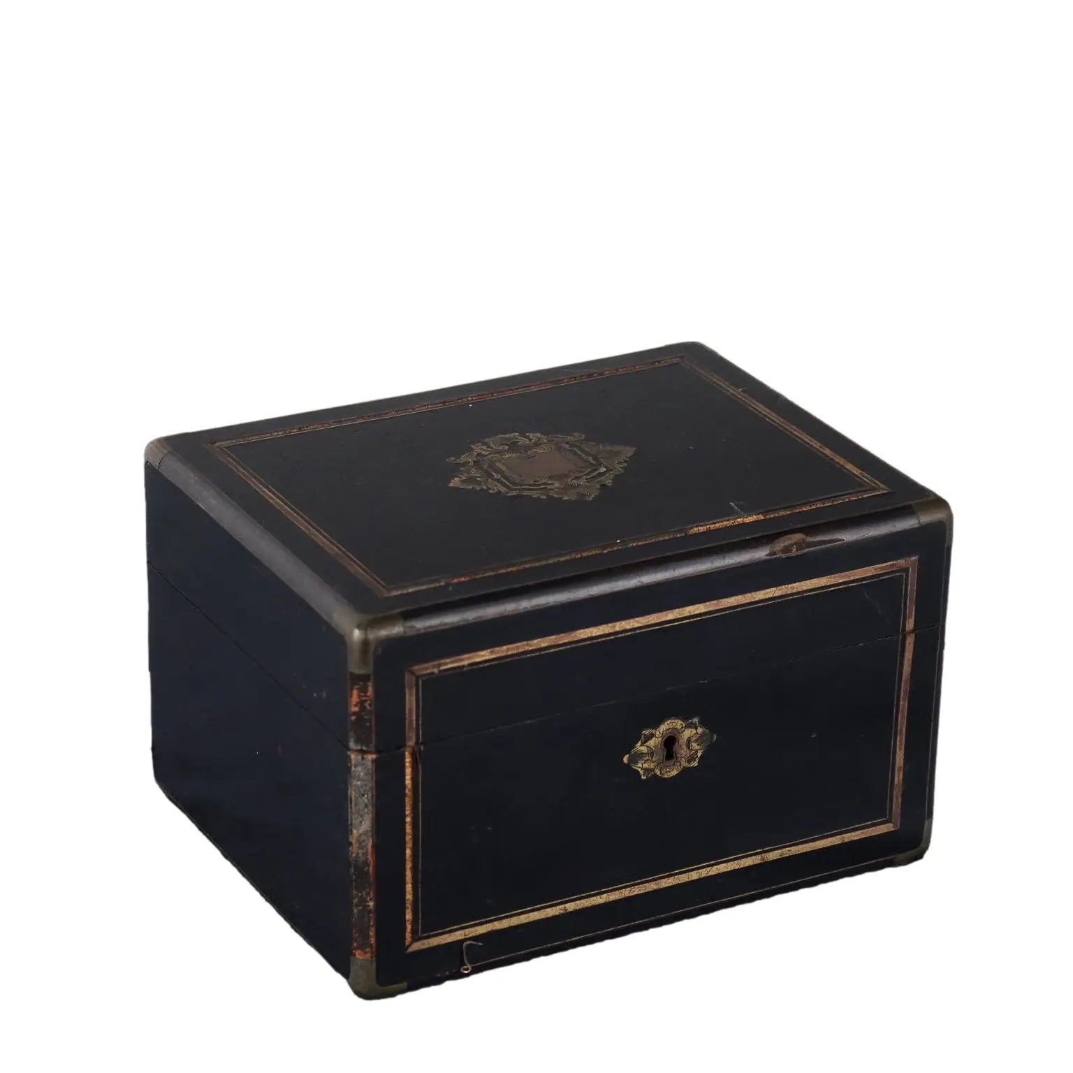 Ancient Sewing Box Last Quarter of the XIX Century Ebony Wood Veneer - France Last Quarter 19th Century | Antiques | Fancy Goods