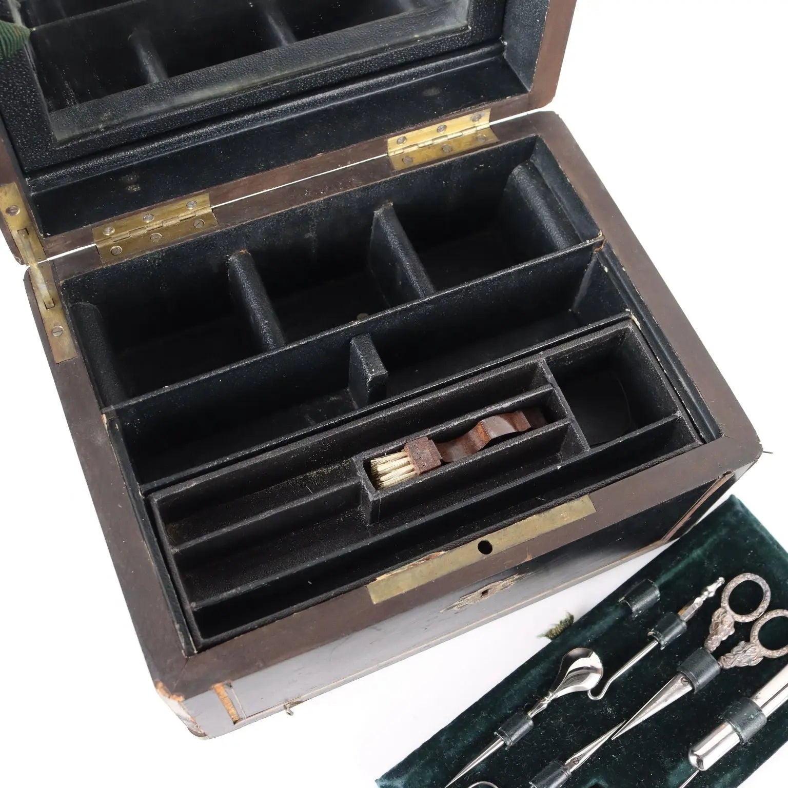 Ancient Sewing Box Last Quarter of the XIX Century Ebony Wood Veneer - France Last Quarter 19th Century | Antiques | Fancy Goods