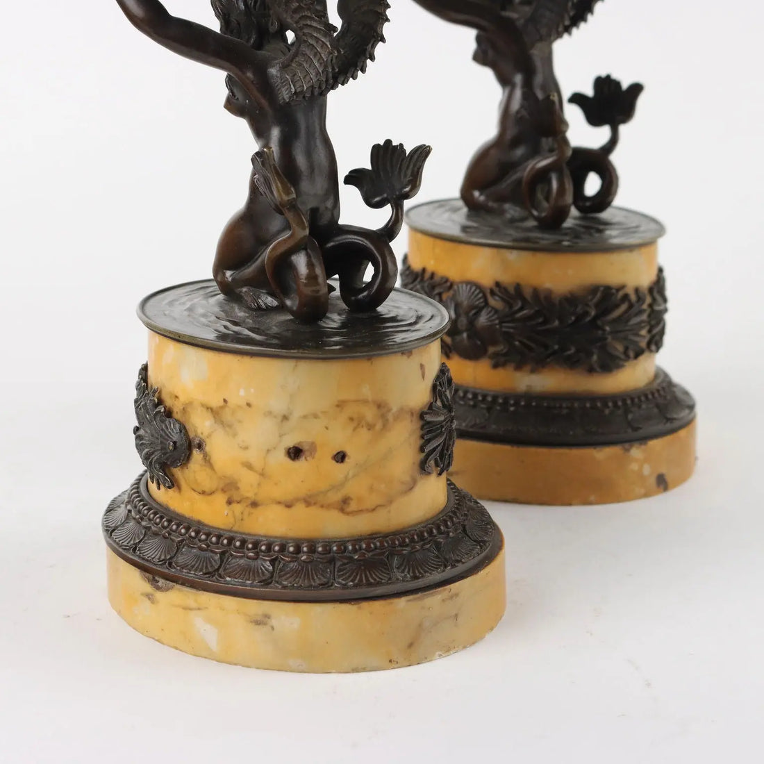 Antique Cups First Quarter '800 Bronze and Yellow Marble of Siena - Italy First Quarter 19th Century | Antiques | Fancy Goods