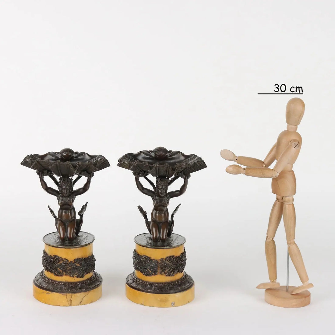 Antique Cups First Quarter '800 Bronze and Yellow Marble of Siena - Italy First Quarter 19th Century | Antiques | Fancy Goods