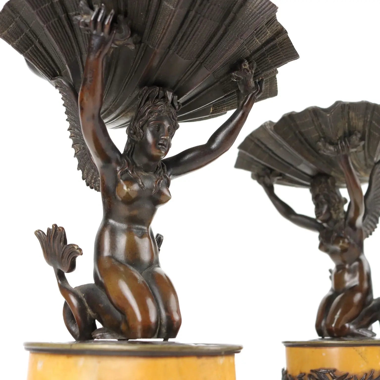 Antique Cups First Quarter '800 Bronze and Yellow Marble of Siena - Italy First Quarter 19th Century | Antiques | Fancy Goods