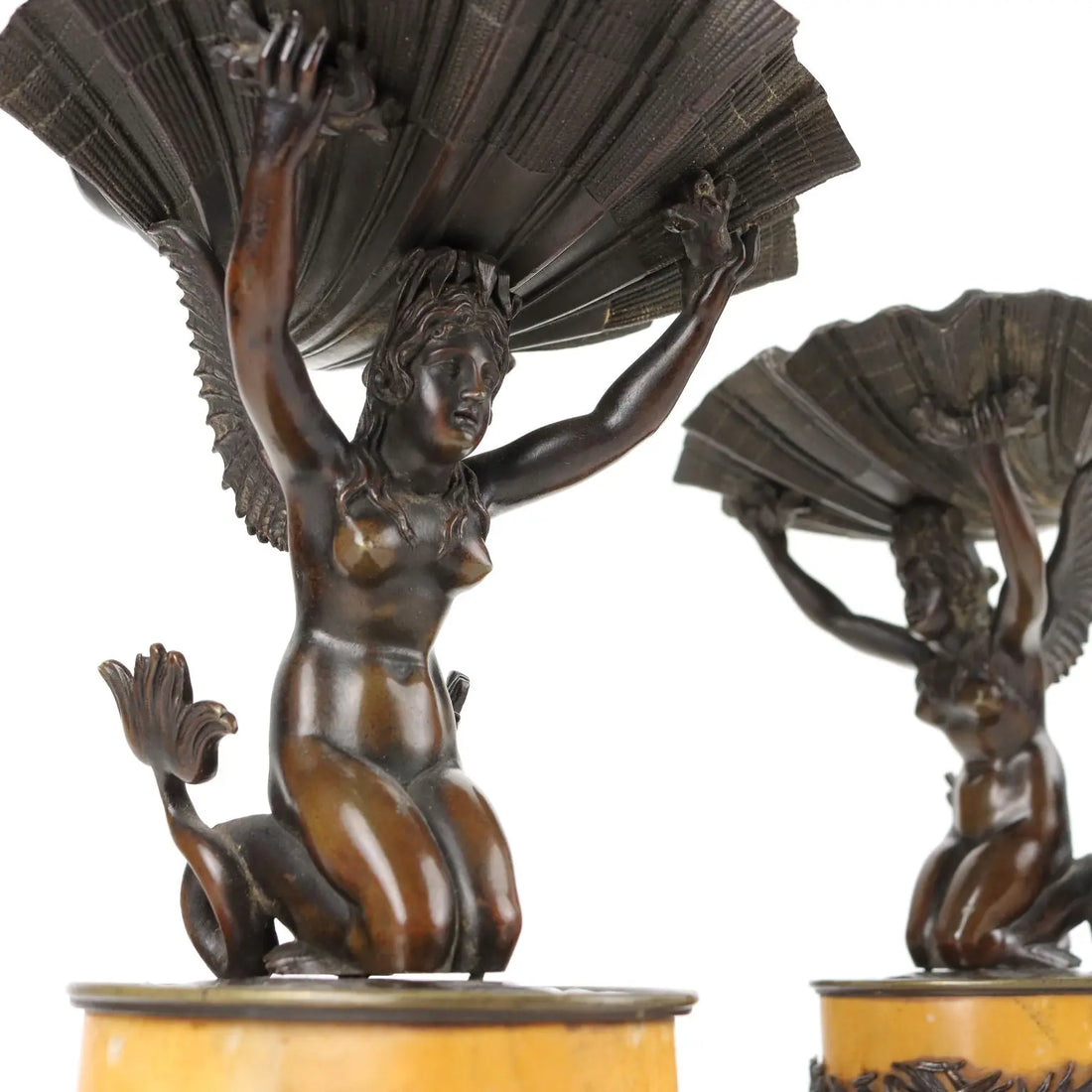 Antique Cups First Quarter '800 Bronze and Yellow Marble of Siena - Italy First Quarter 19th Century | Antiques | Fancy Goods
