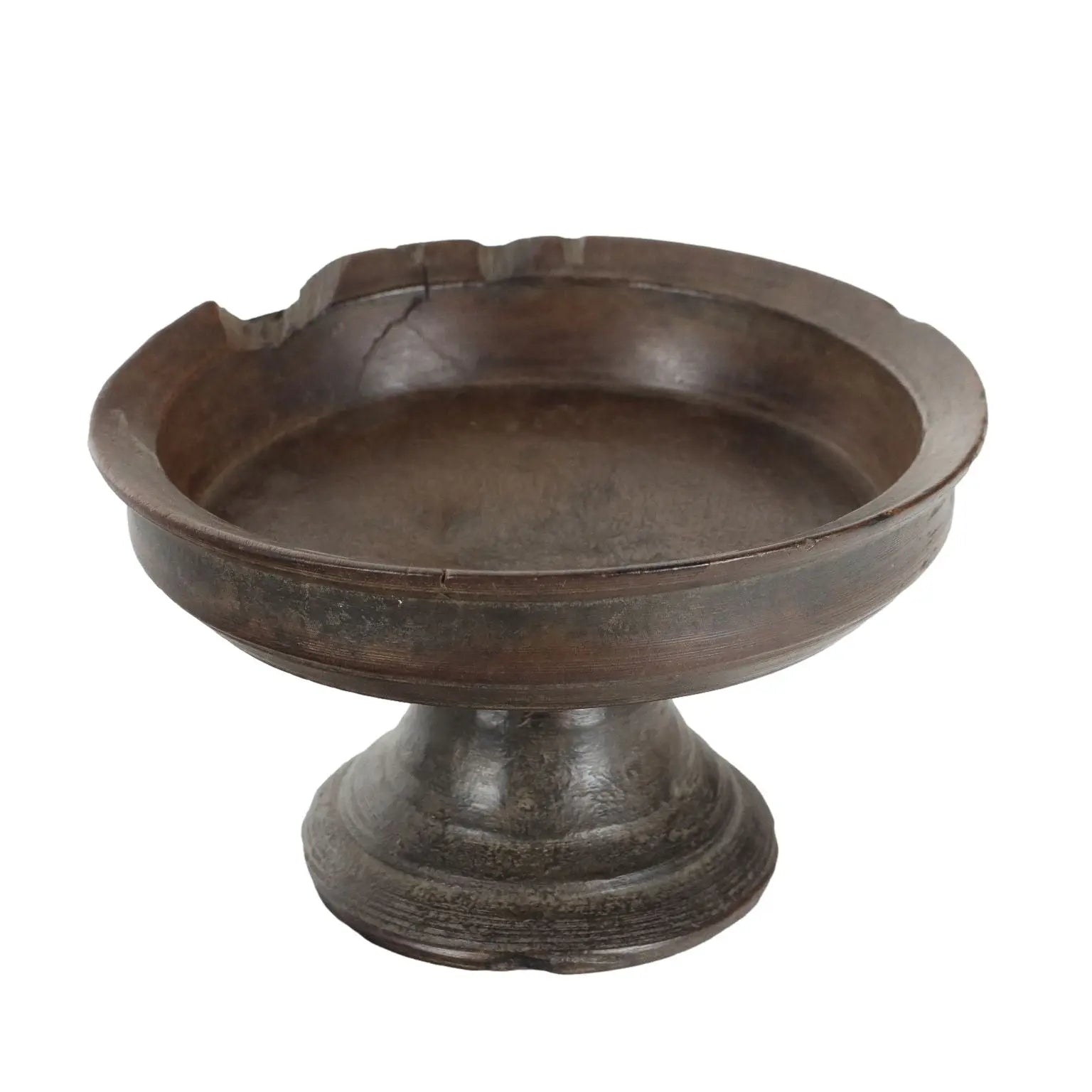 Ancient Fruit Stand Round Shape Tuscan Man. '800 Walnut - Italy 16th century | Antiques | Fancy Goods