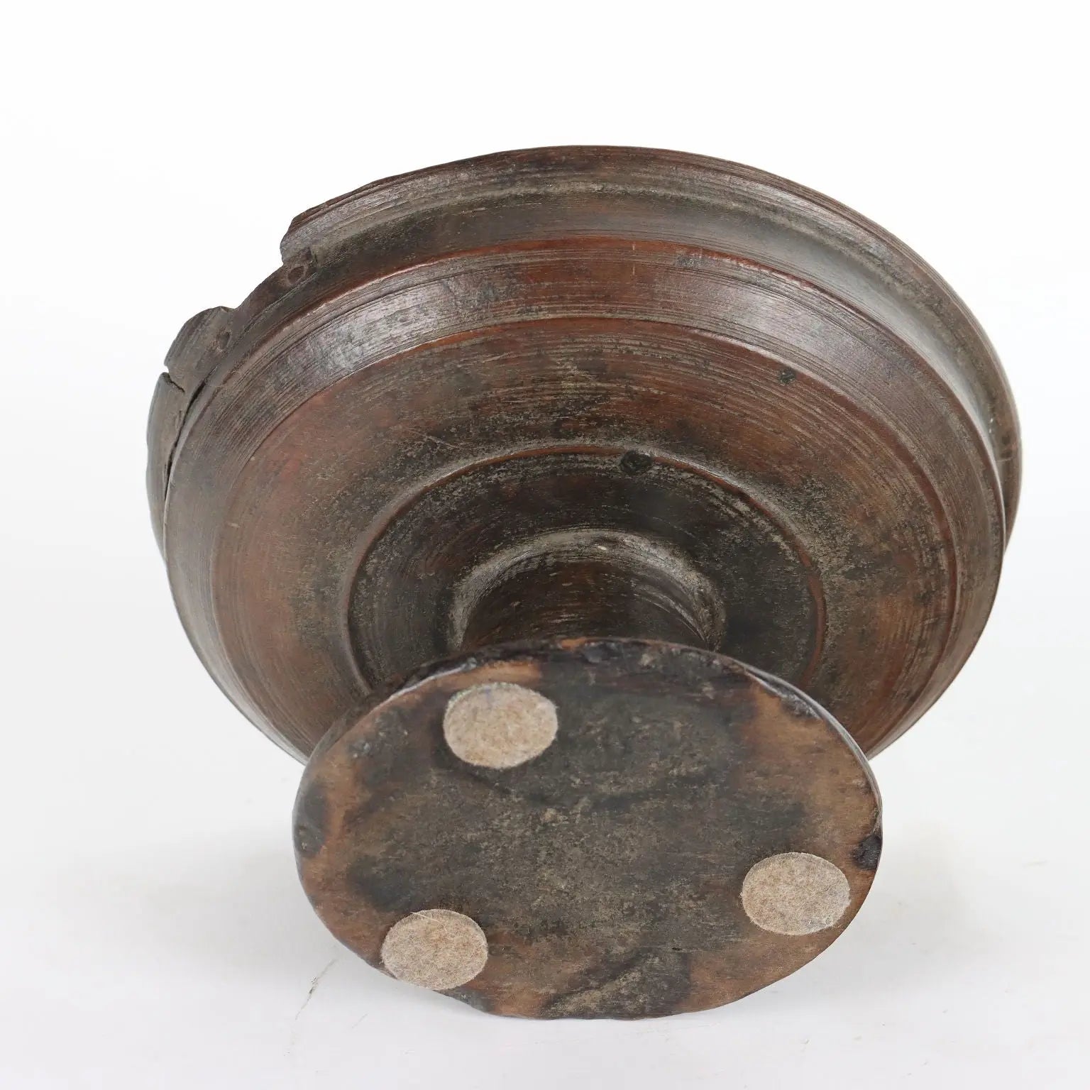 Ancient Fruit Stand Round Shape Tuscan Man. '800 Walnut - Italy 16th century | Antiques | Fancy Goods