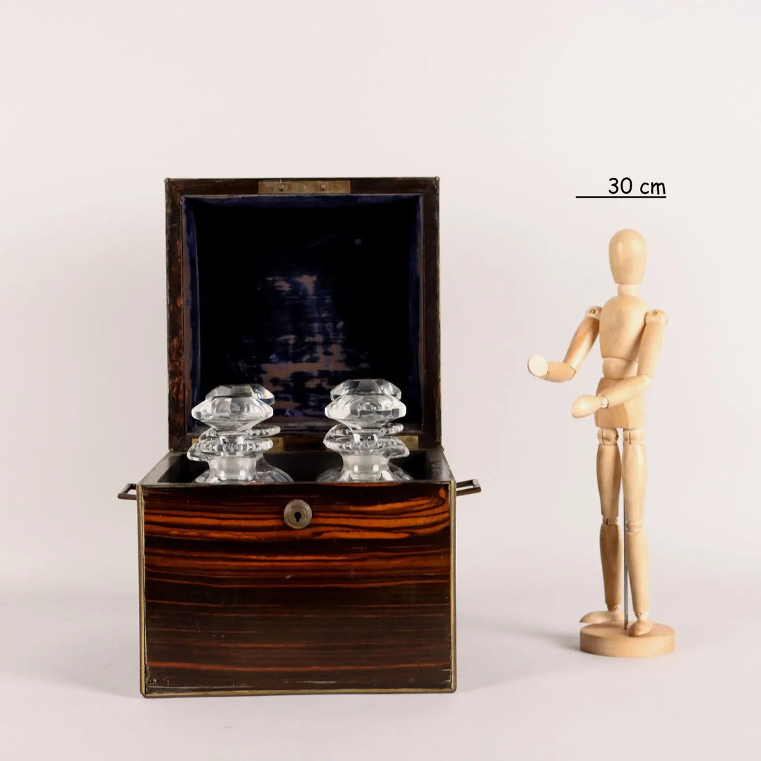Vintage Liquor Box Early 1800s Indian Walnut Brass - England Early 1800s | Antiques | Fancy Goods