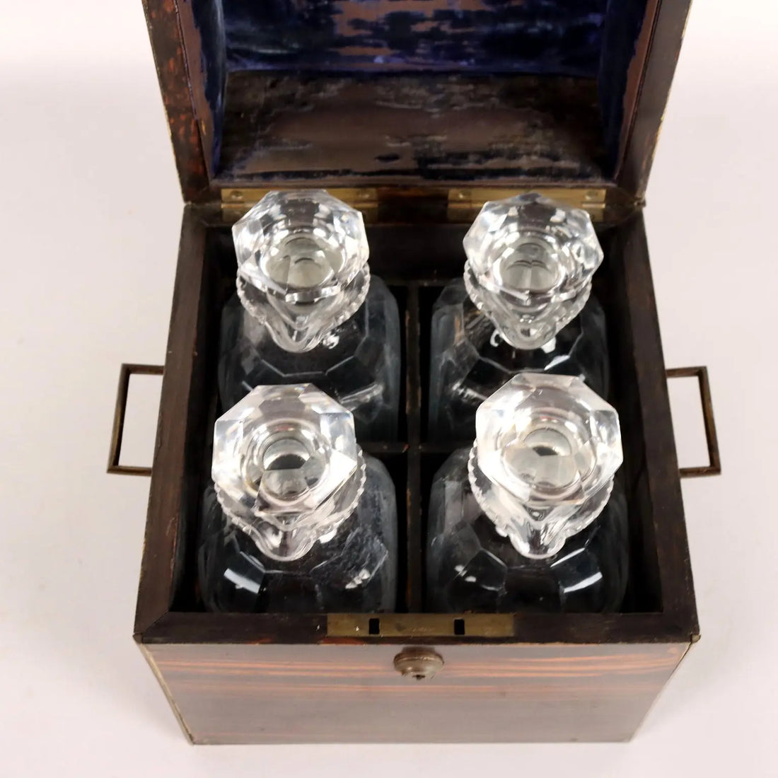Vintage Liquor Box Early 1800s Indian Walnut Brass - England Early 1800s | Antiques | Fancy Goods
