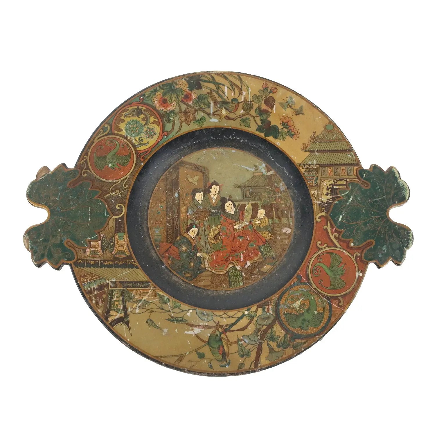 Tray in Paper Maché Asian Decoration England Late '800 - England Late 19th Century | Antiques | Fancy Goods
